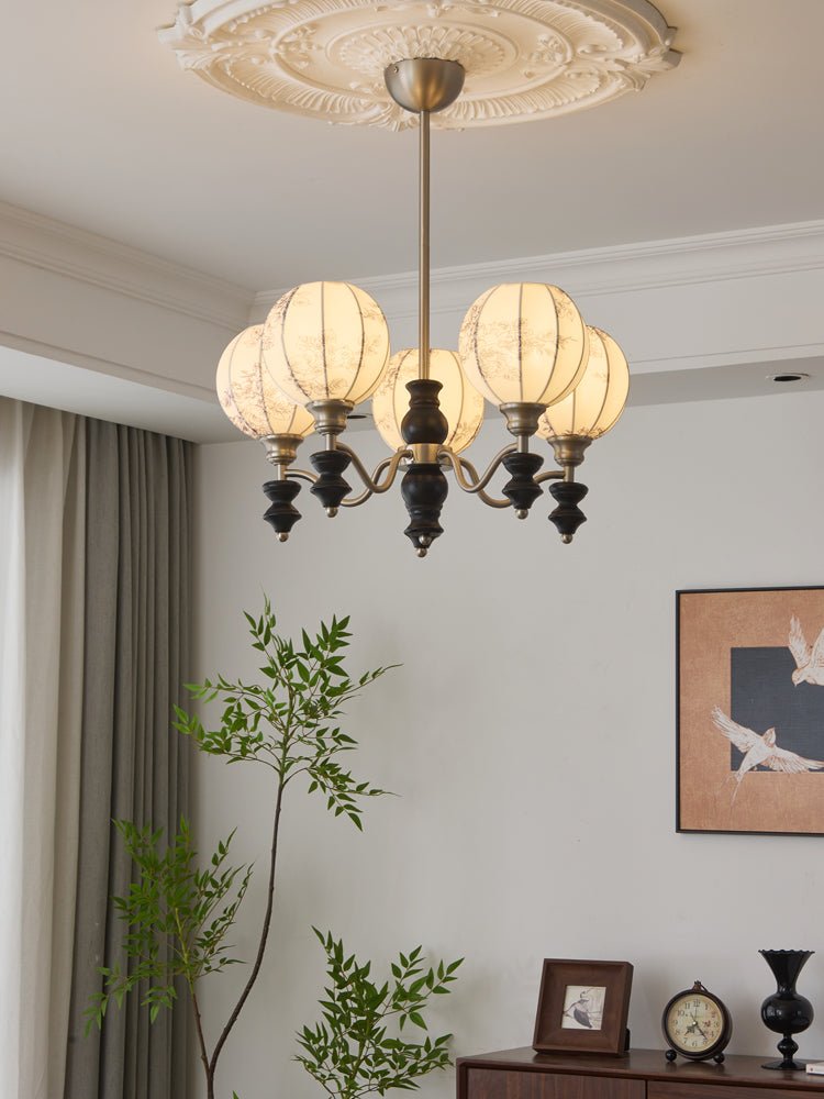 Osilan Traditioneller Eleganter Kronleuchter aus Vintage-Holz-Letslighting