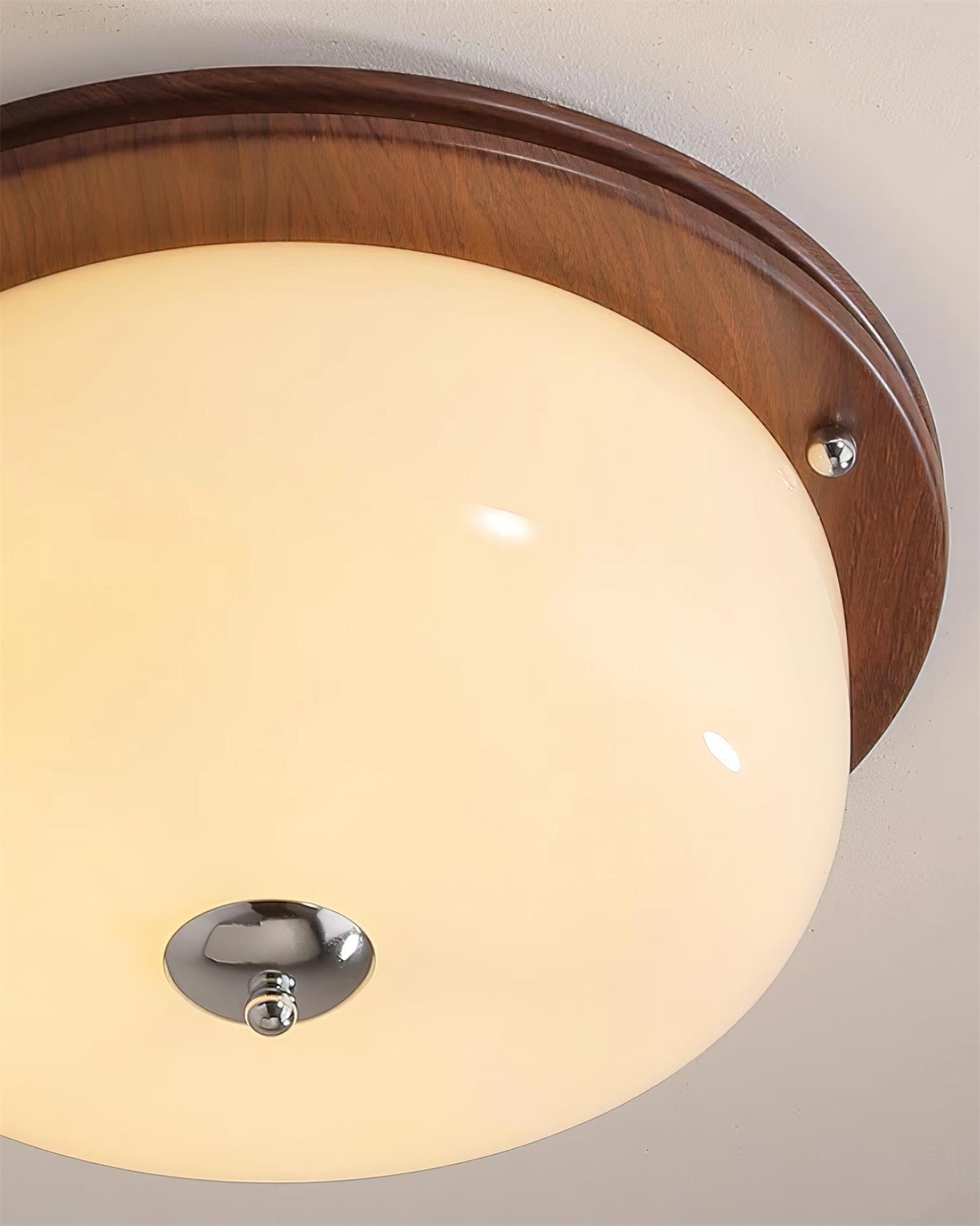 Deckenleuchte Glas Einbau Modern Minimalistisch Walnuss Braun-Letslighting