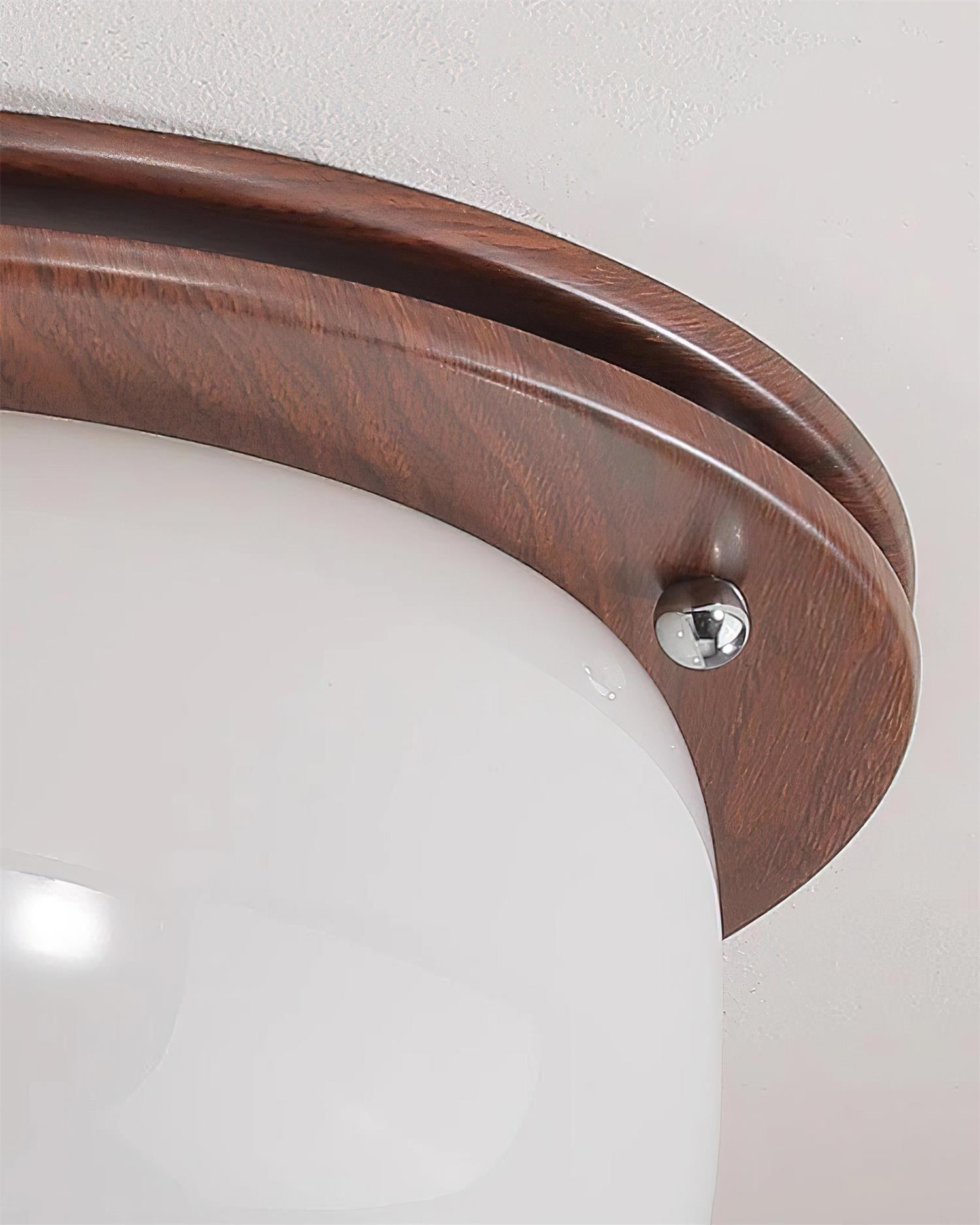 Deckenleuchte Glas Einbau Modern Minimalistisch Walnuss Braun-Letslighting