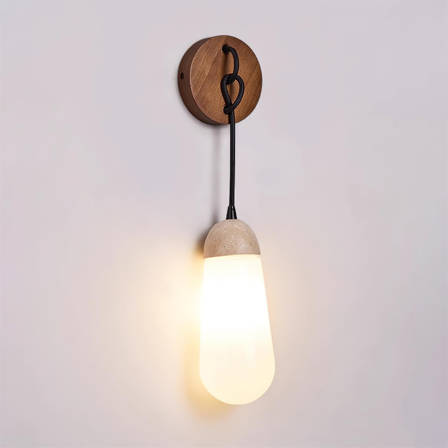 Ritta Wall Lamp Travertine Teardrop-shaped - Letslighting