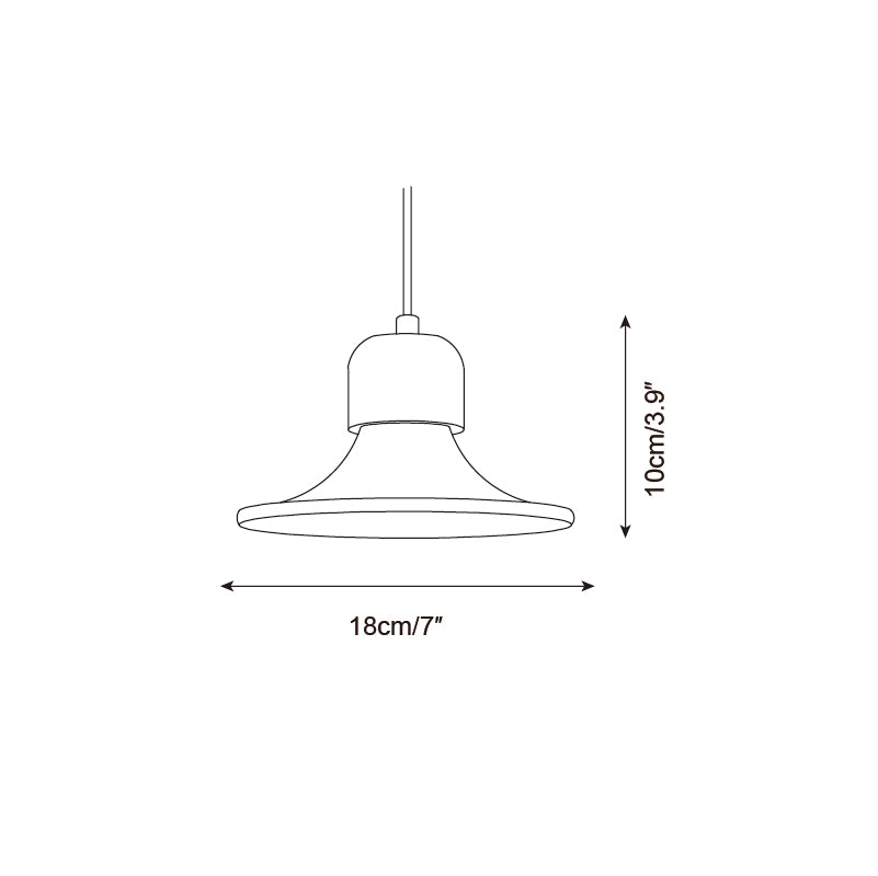 Ritta Pendant Light Trumpet Shape Travertine - Letslighting