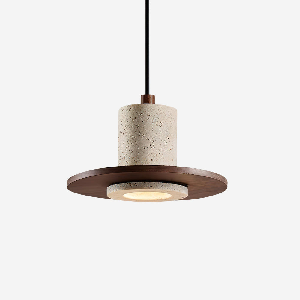 Ritta Travertine Pendant Light Top-hat Shape - Letslighting