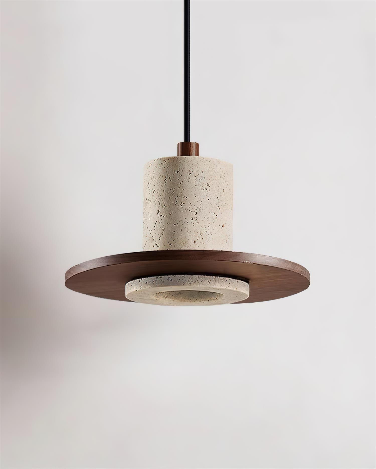 Ritta Travertine Pendant Light Top-hat Shape - Letslighting