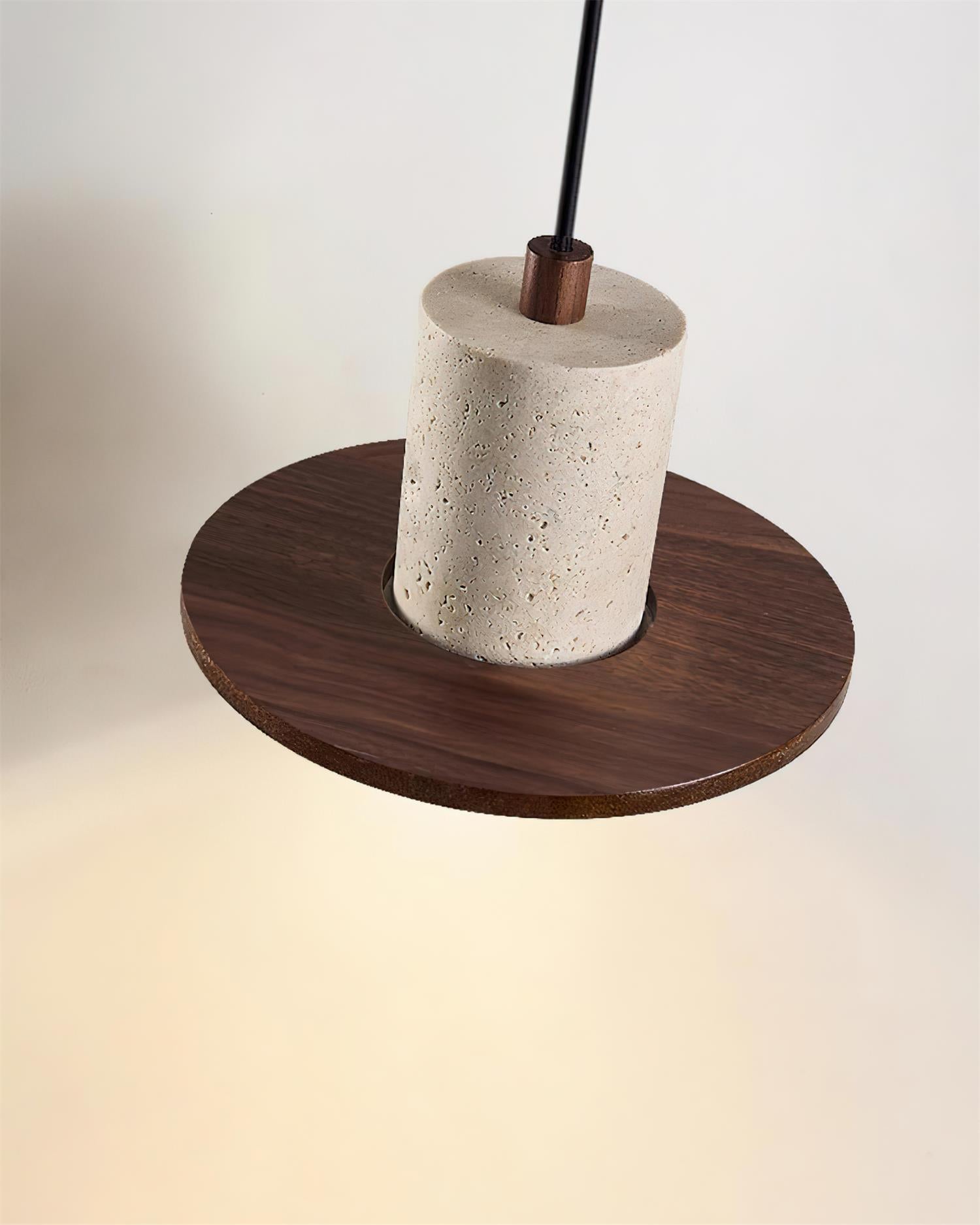 Ritta Travertine Pendant Light Top-hat Shape - Letslighting