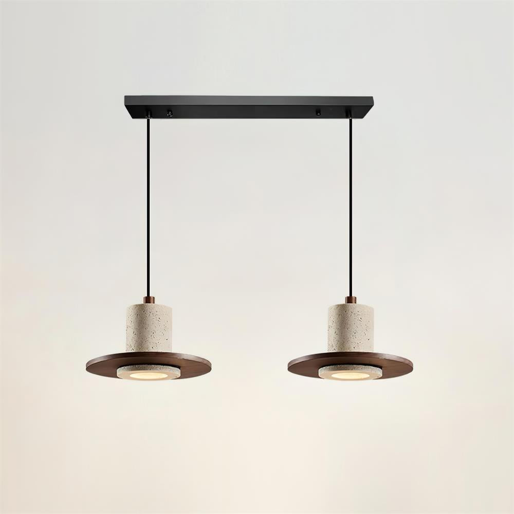 Ritta Travertine Pendant Light Top-hat Shape - Letslighting