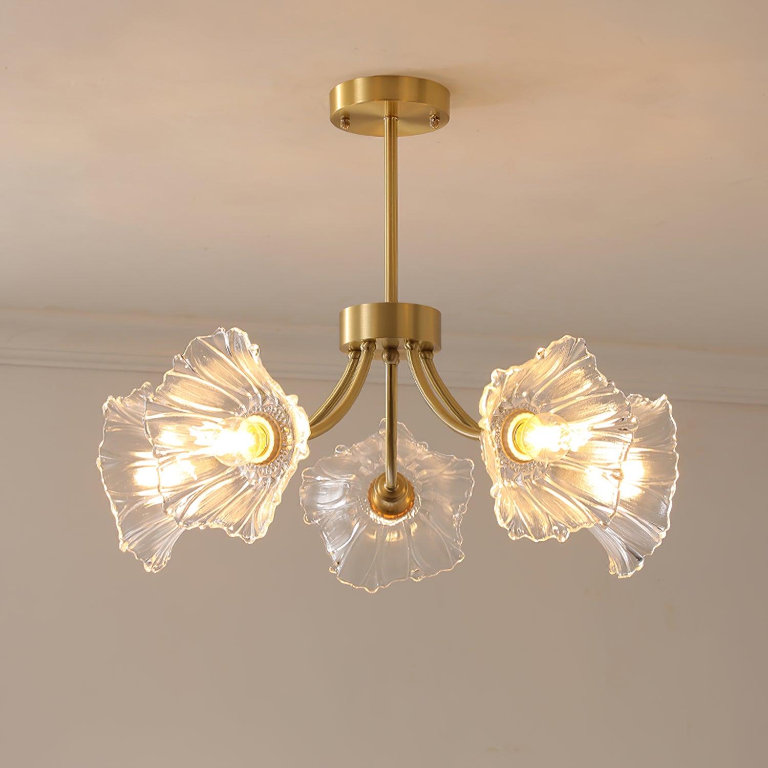 Kalin Flower Glass Chandelier - Blowlighting