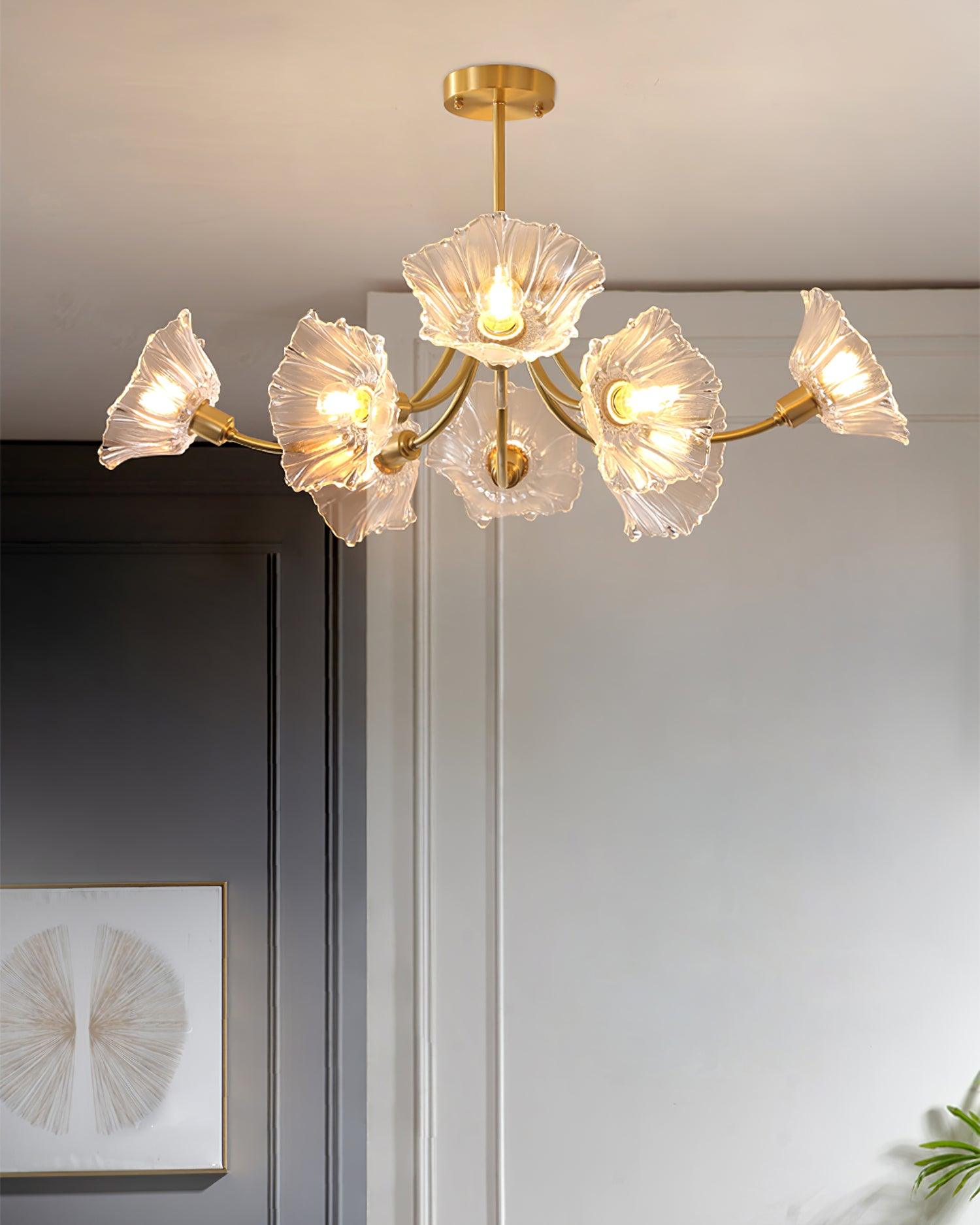 Kalin Flower Glass Chandelier - Blowlighting