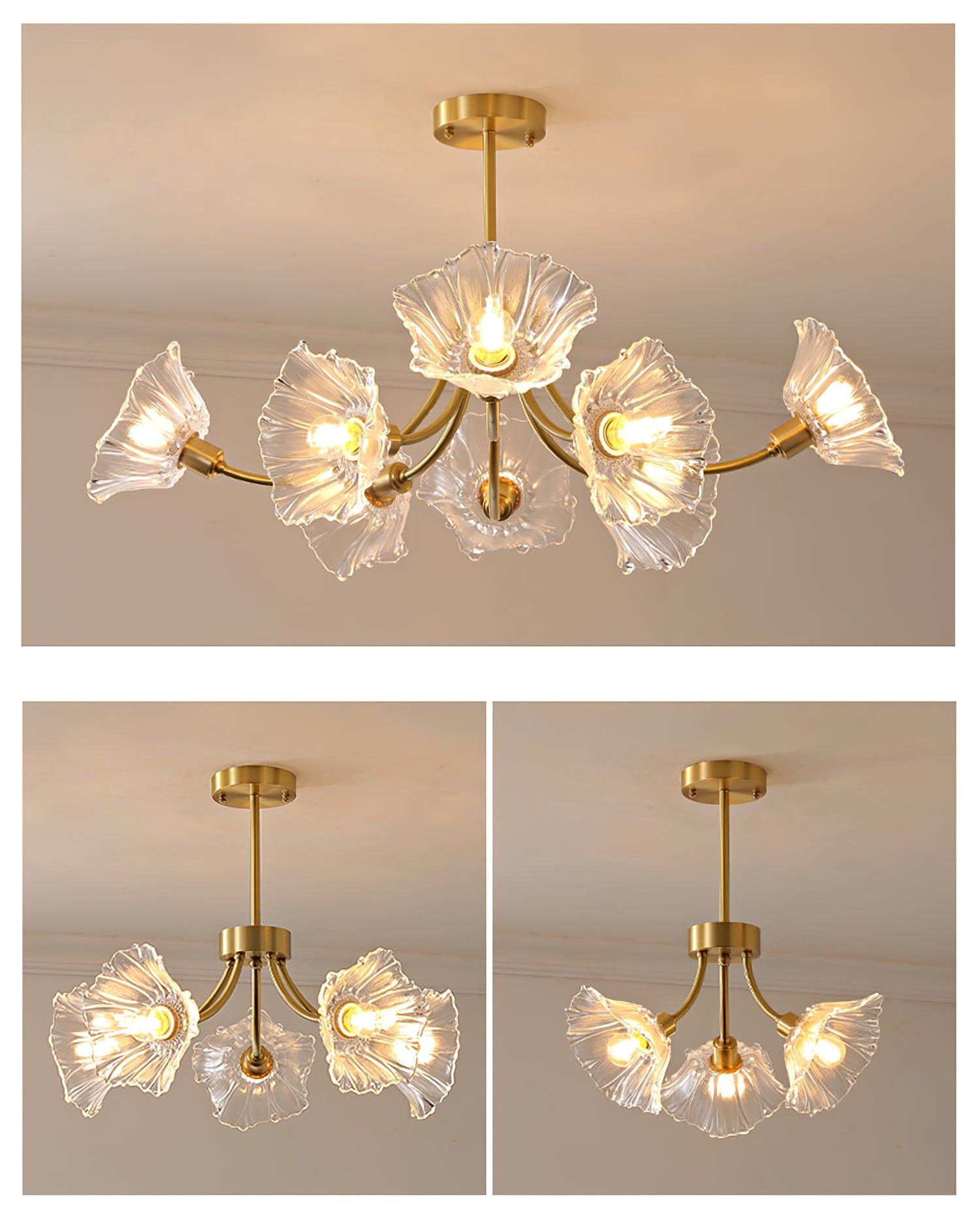 Kalin Flower Glass Chandelier - Blowlighting
