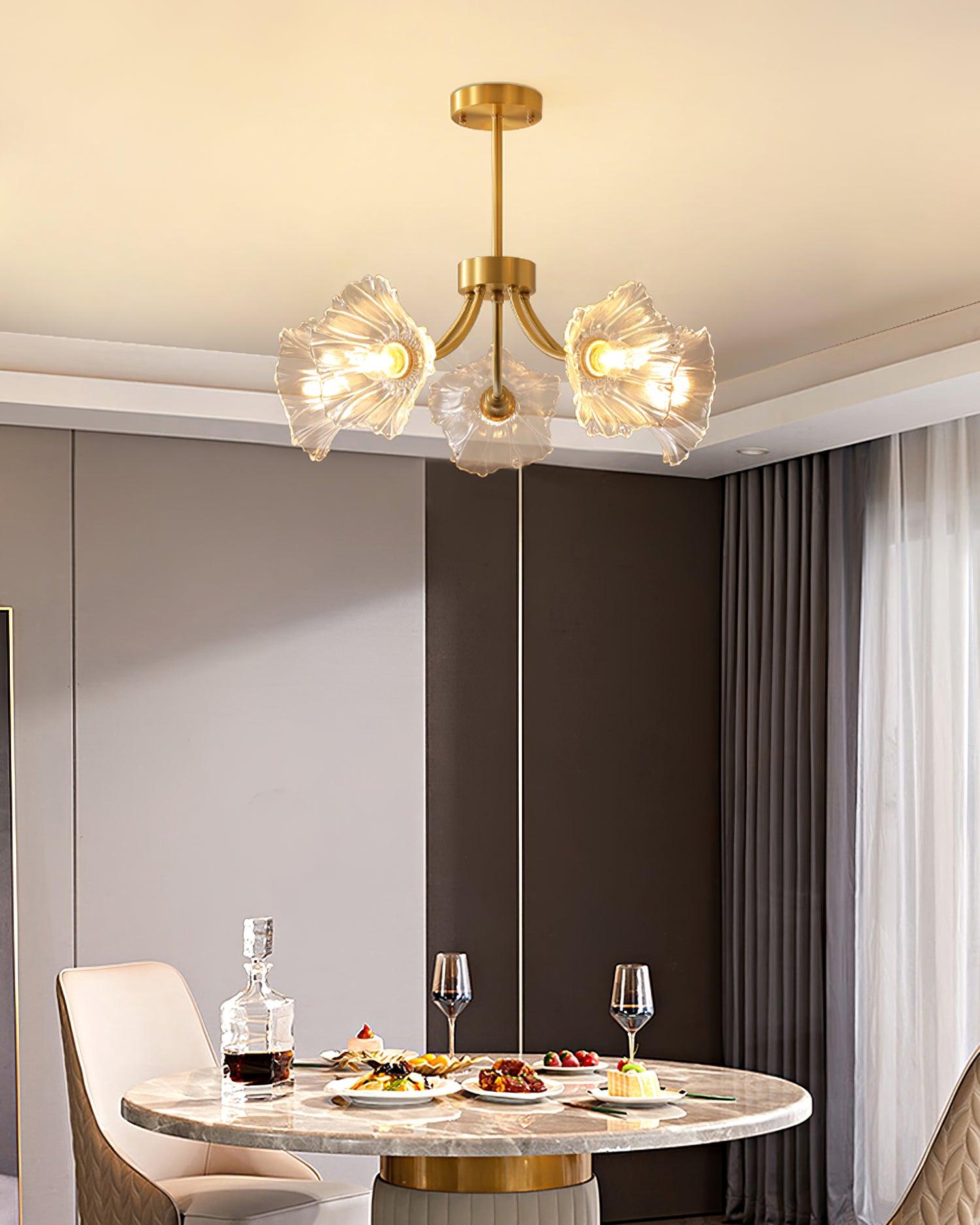 Kalin Flower Glass Chandelier - Blowlighting