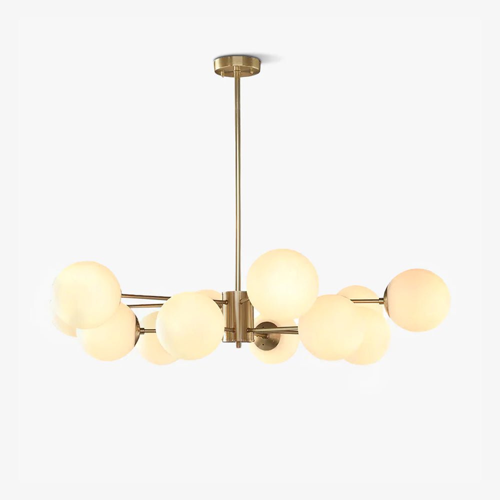 Lustra Kronleuchter Messing Opal Glas-Letslighting