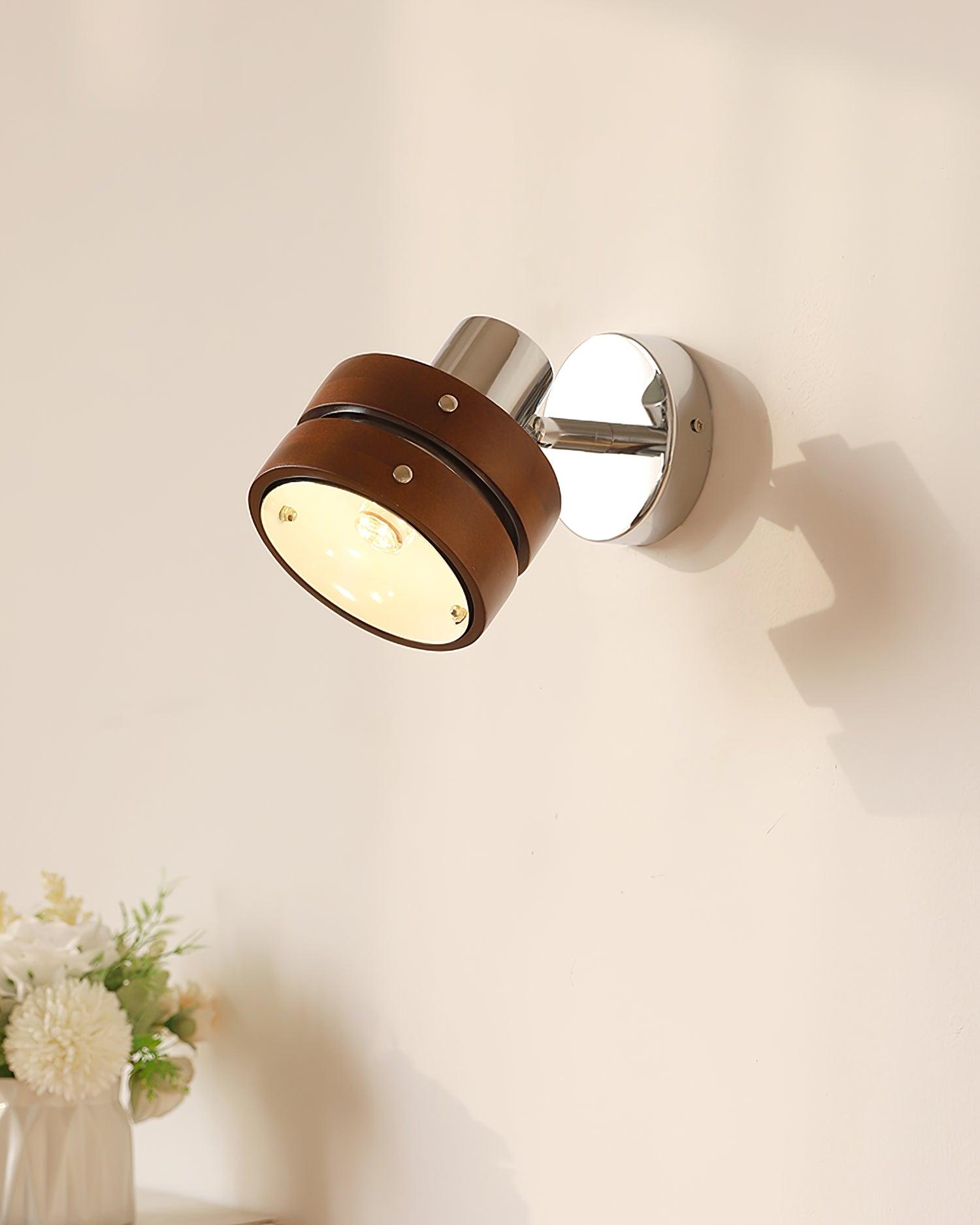 Wandleuchte Metall Holz Fass Schirm Verstellbar Warm Glow-Letslighting