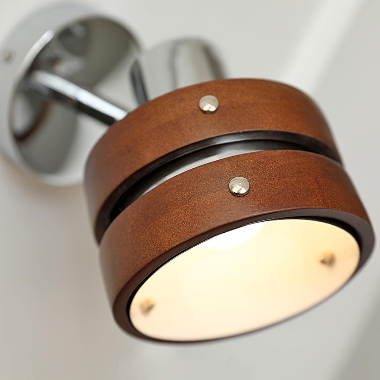 Wandleuchte Metall Holz Fass Schirm Verstellbar Warm Glow-Letslighting