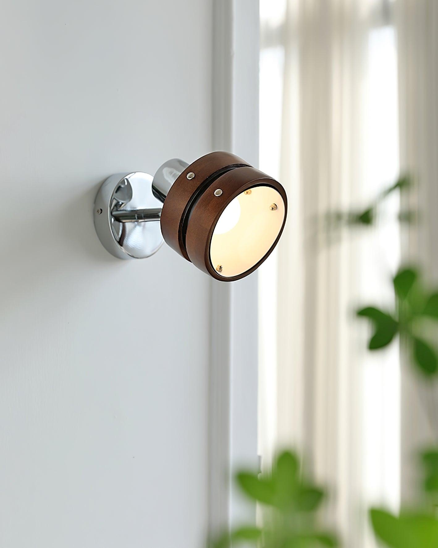 Wandleuchte Metall Holz Fass Schirm Verstellbar Warm Glow-Letslighting