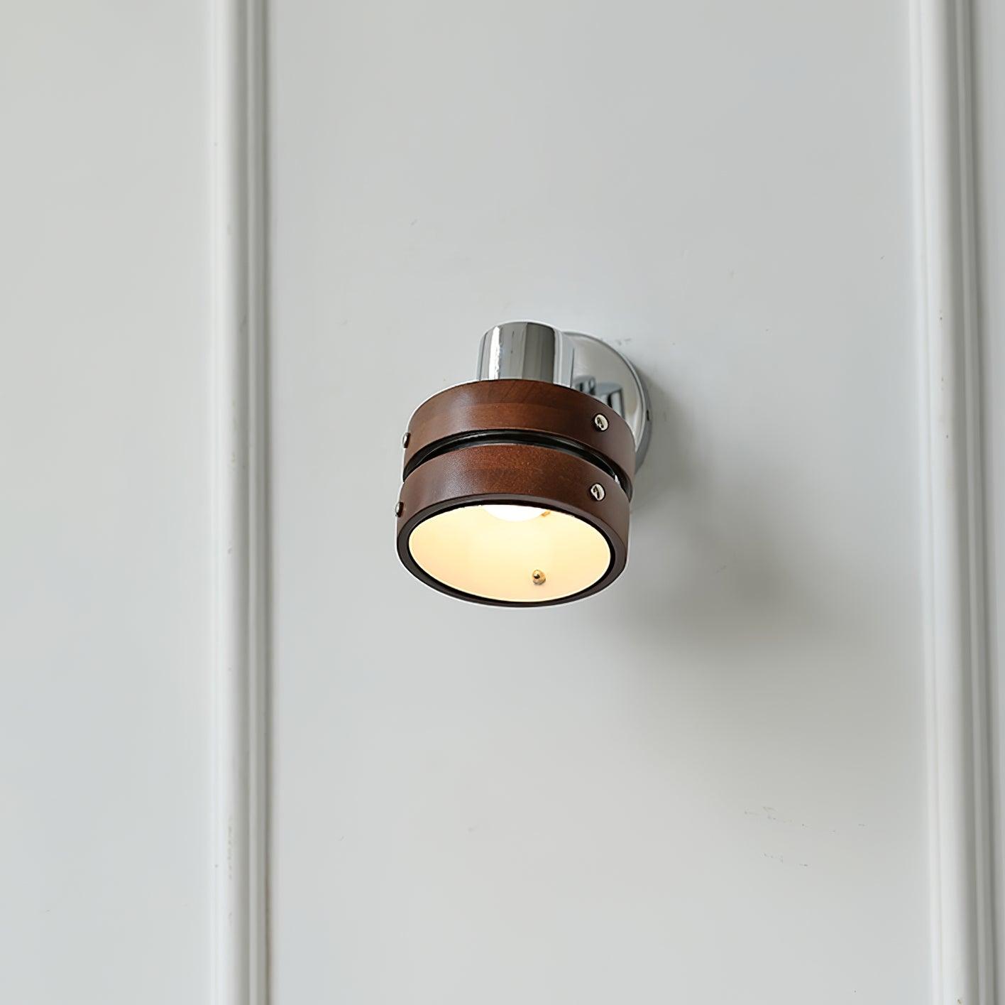 Wandleuchte Metall Holz Fass Schirm Verstellbar Warm Glow-Letslighting