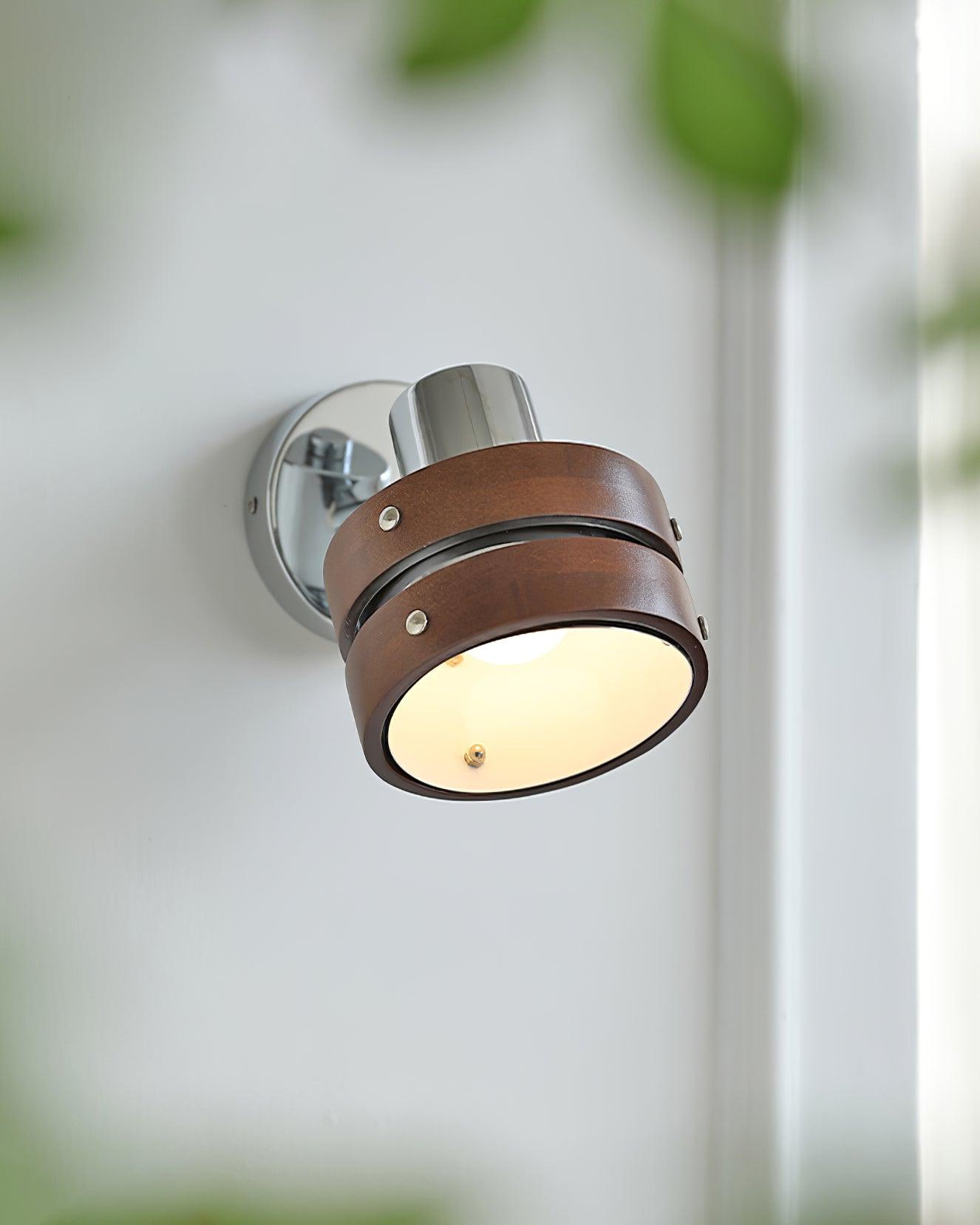 Wandleuchte Metall Holz Fass Schirm Verstellbar Warm Glow-Letslighting