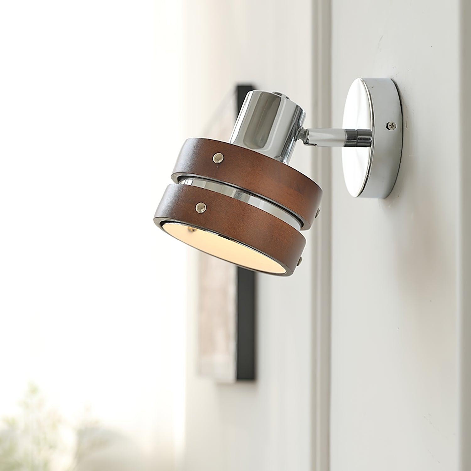 Wandleuchte Metall Holz Fass Schirm Verstellbar Warm Glow-Letslighting