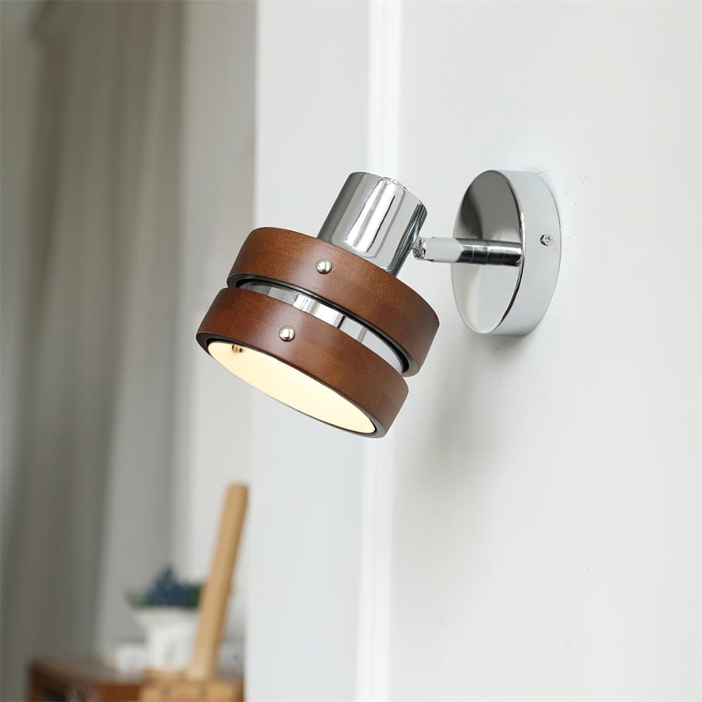 Wandleuchte Metall Holz Fass Schirm Verstellbar Warm Glow-Letslighting