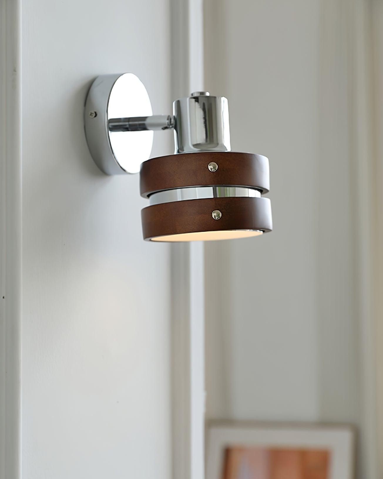 Wandleuchte Metall Holz Fass Schirm Verstellbar Warm Glow-Letslighting