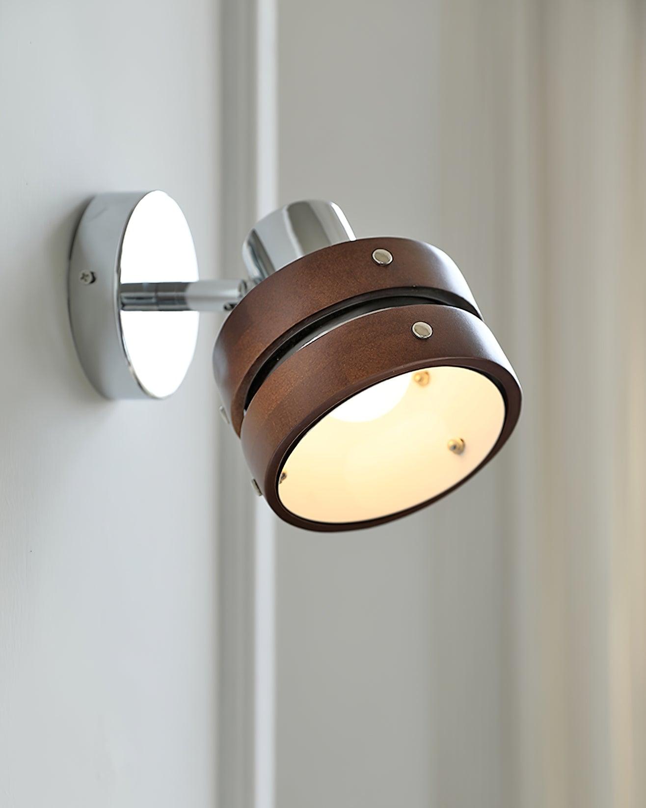 Wandleuchte Metall Holz Fass Schirm Verstellbar Warm Glow-Letslighting
