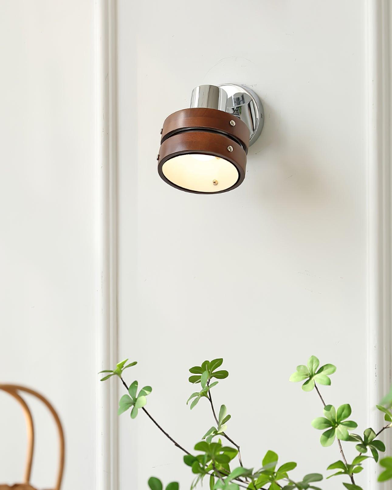 Wandleuchte Metall Holz Fass Schirm Verstellbar Warm Glow-Letslighting
