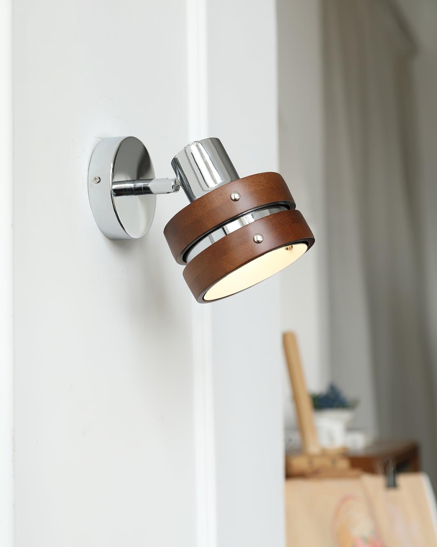 Wandleuchte Metall Holz Fass Schirm Verstellbar Warm Glow-Letslighting