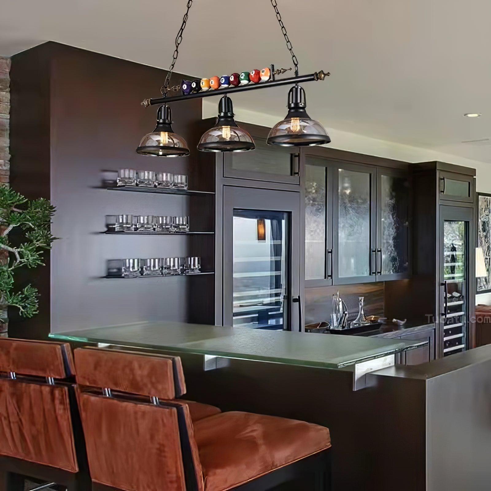 Lustra Kronleuchter Billardkugeln Schwarz Glas Modern-Letslighting