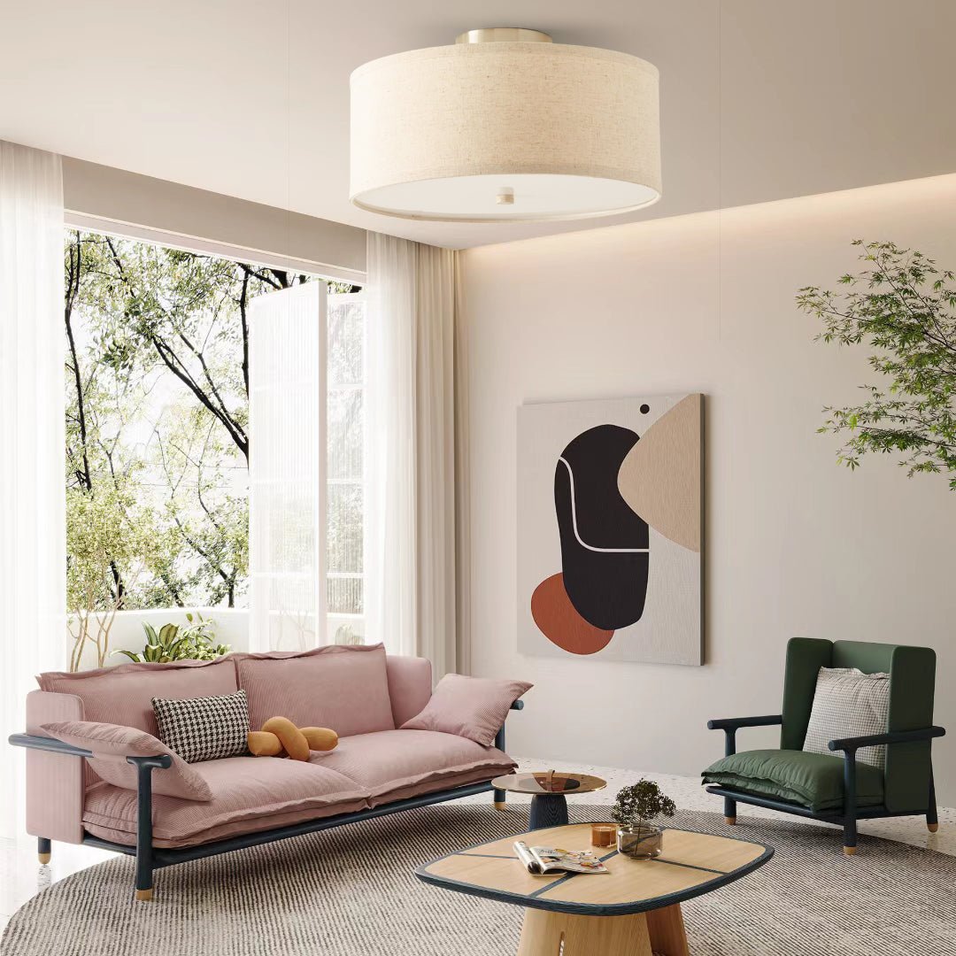 Lustra Deckenleuchte Schlicht Elegant Stoff-Letslighting