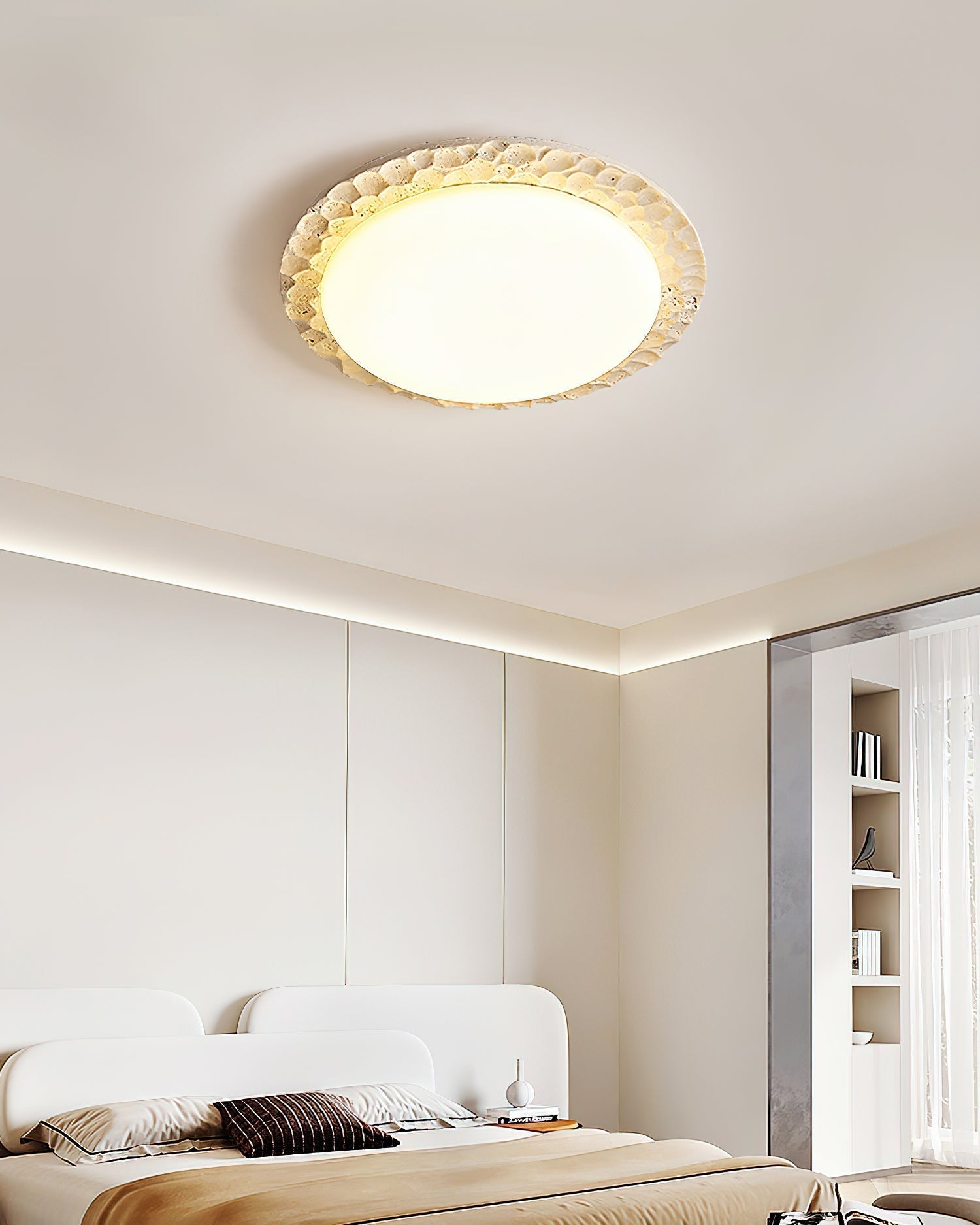 Ritta Travertine Canopy Ceiling Light - Letslighting