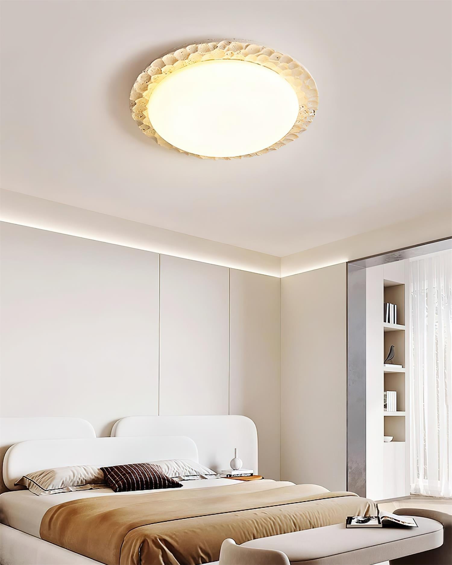 Ritta Travertine Canopy Ceiling Light - Letslighting