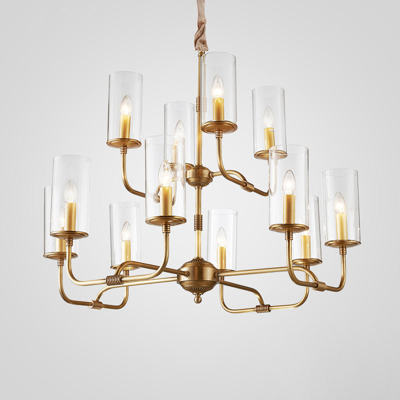 Araeos Postmoderner Luxus-Kronleuchter aus Messing und Glas-Letslighting