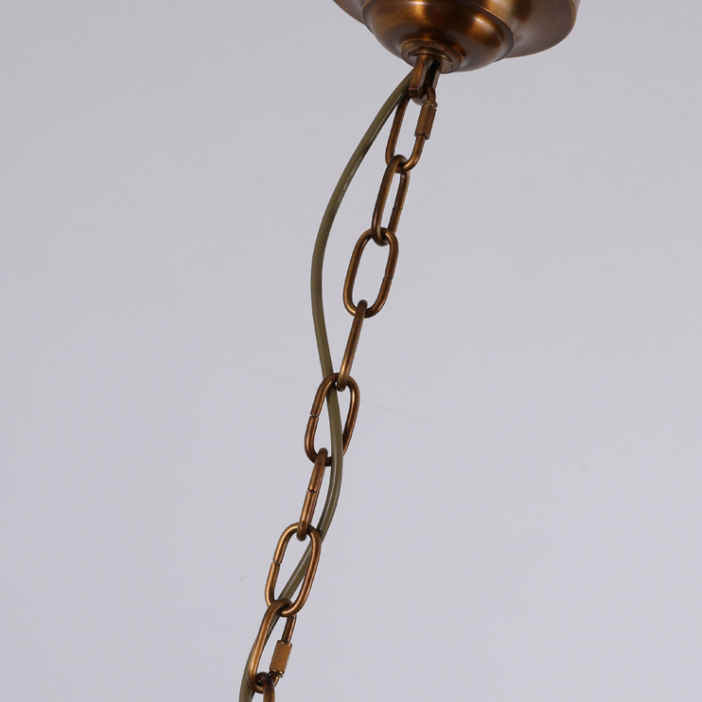 Erveliel Vintage Luxus Messing-Stoff-Kronleuchter-Letslighting