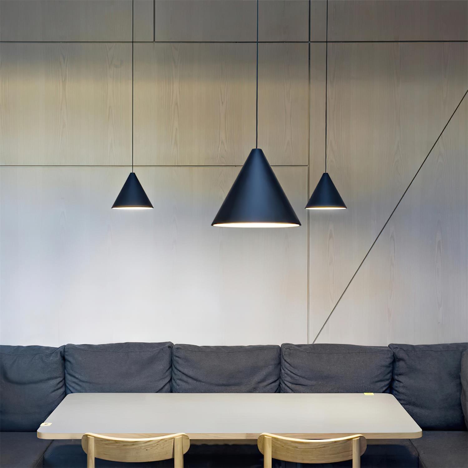Pendelleuchte Schwarz Kegelschirm Industrial-Letslighting
