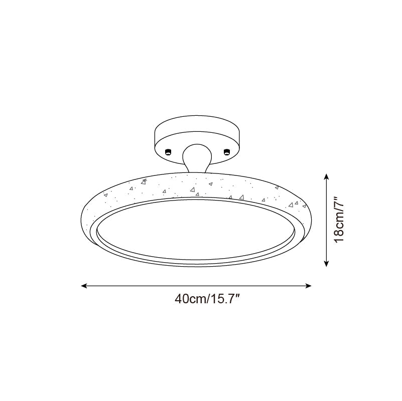 Dovai Travertine Semi Flush Ceiling Light - Letslighting