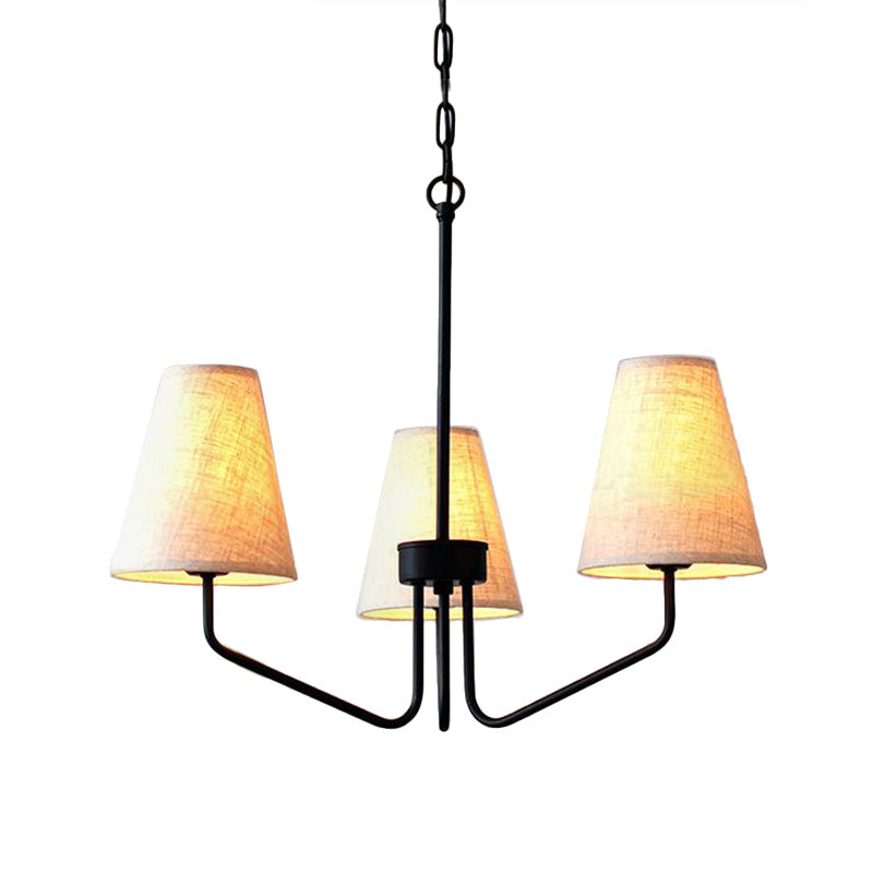 Aurdoreth Vintage Industrieller Messing Stoff-Kronleuchter-Letslighting