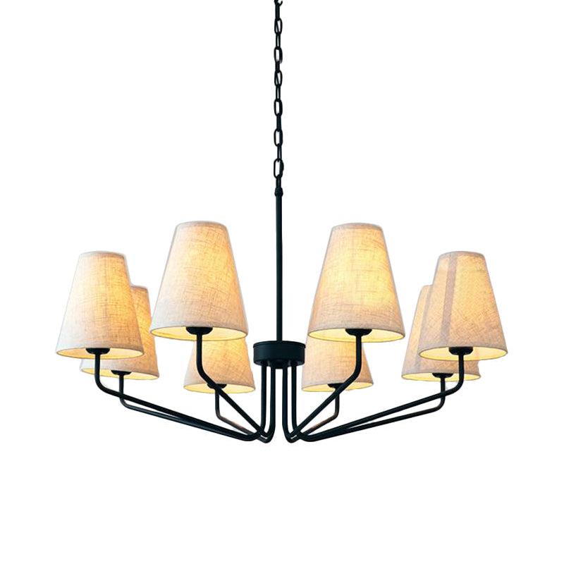 Aurdoreth Vintage Industrieller Messing Stoff-Kronleuchter-Letslighting