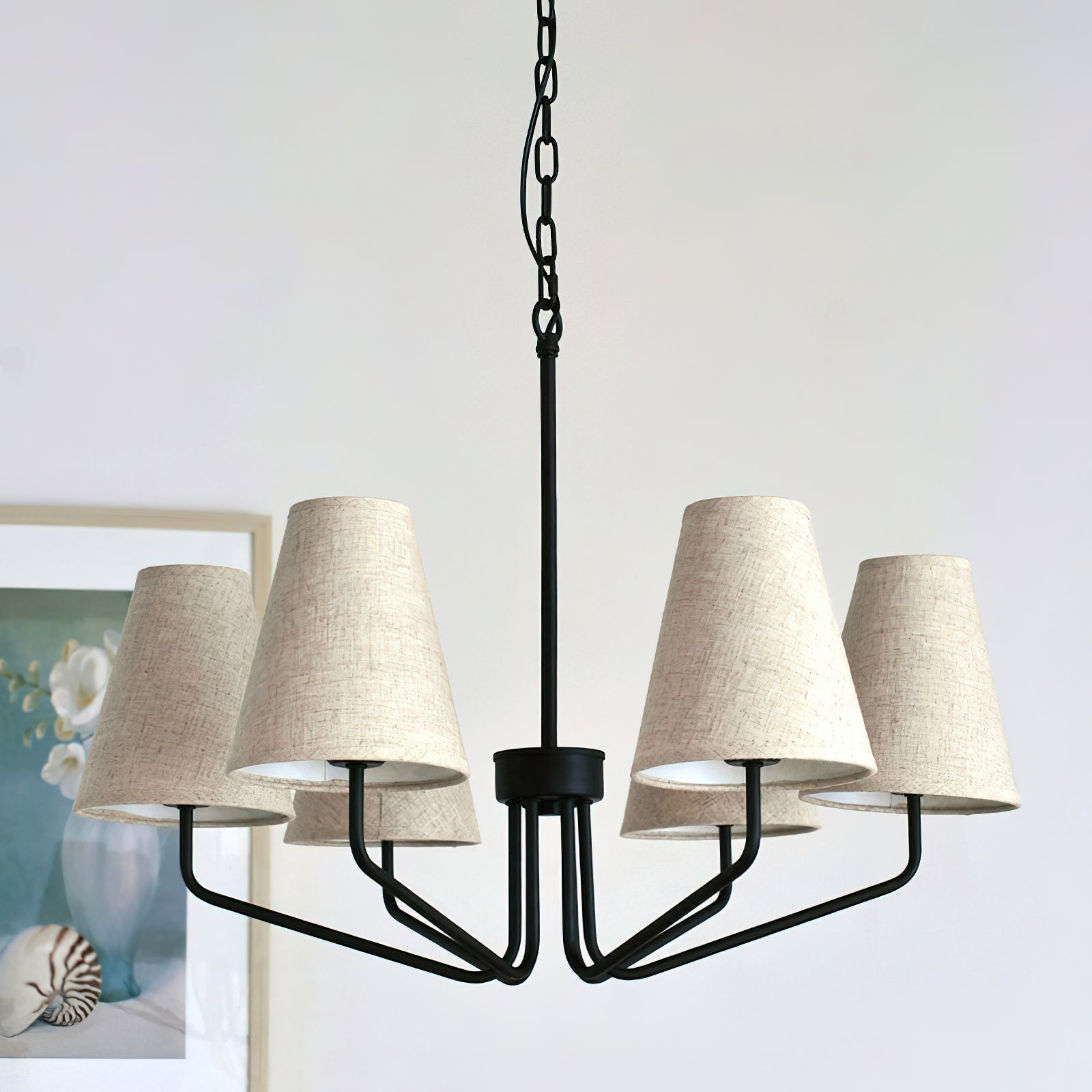 Aurdoreth Vintage Industrieller Messing Stoff-Kronleuchter-Letslighting