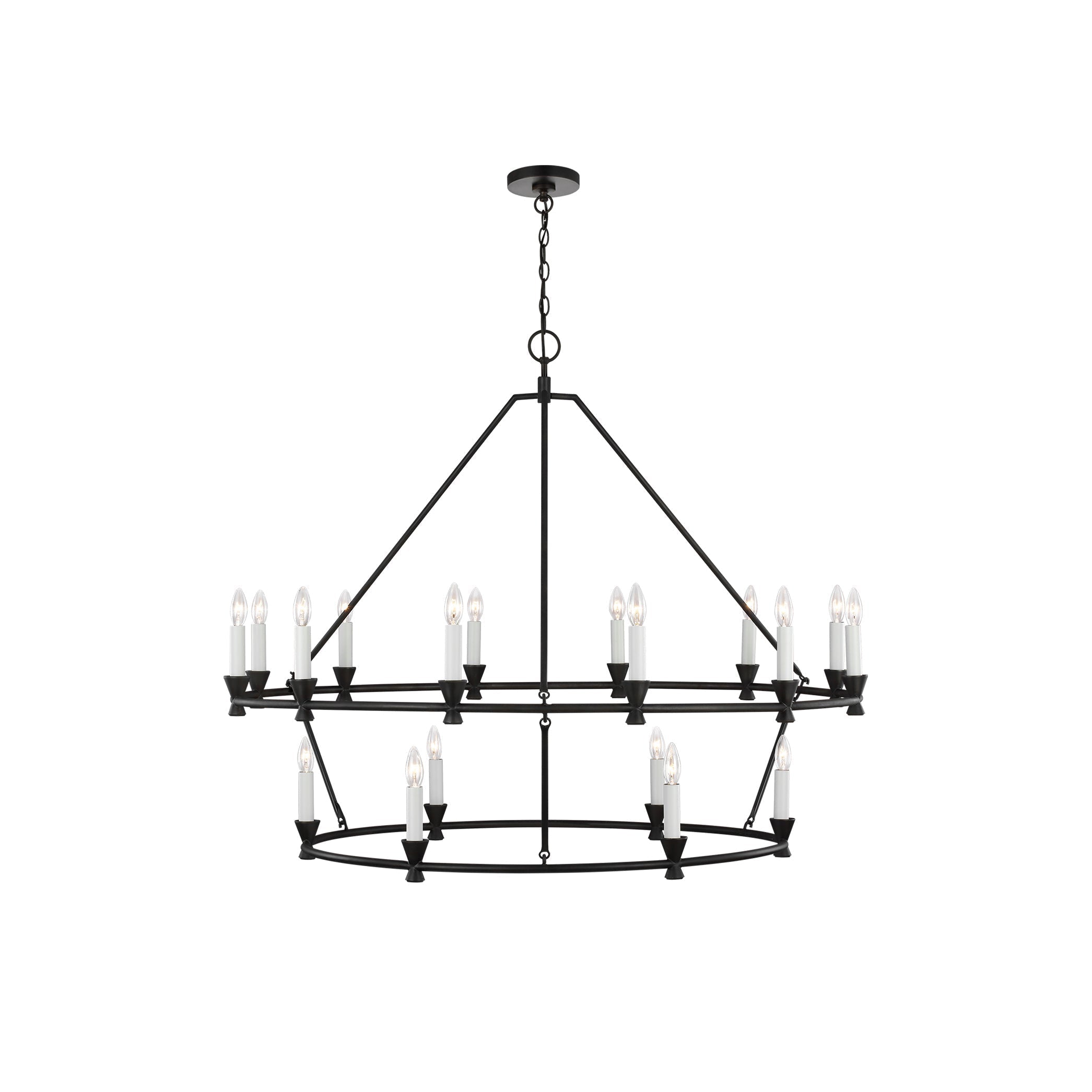 Ovyneth Industrieller Vintage Kronleuchter aus Messing-Letslighting