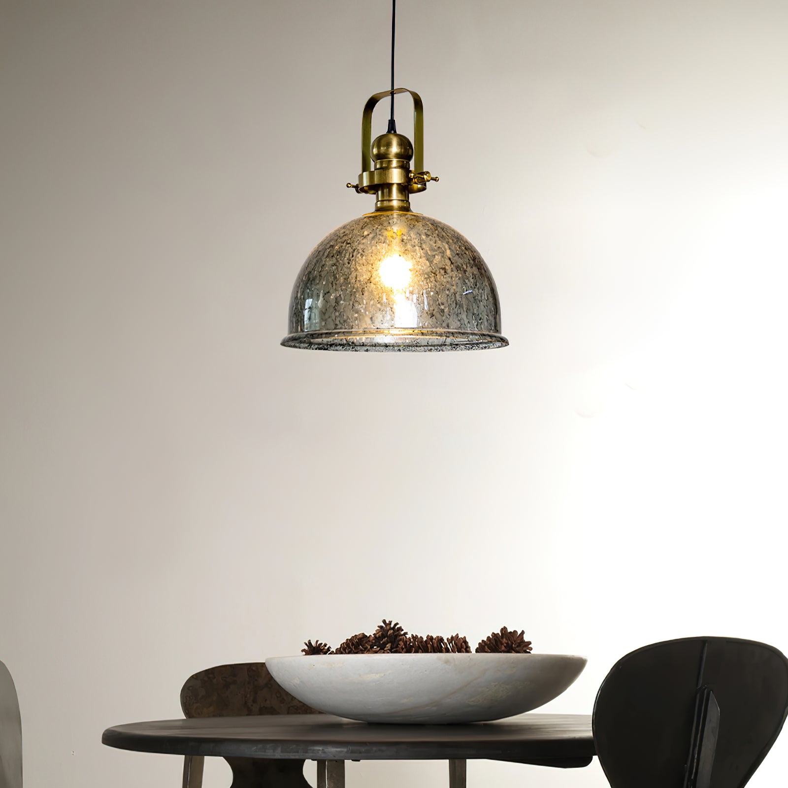 Ilvenel Vintage Industrial Holz Glas Pendelleuchte-Letslighting