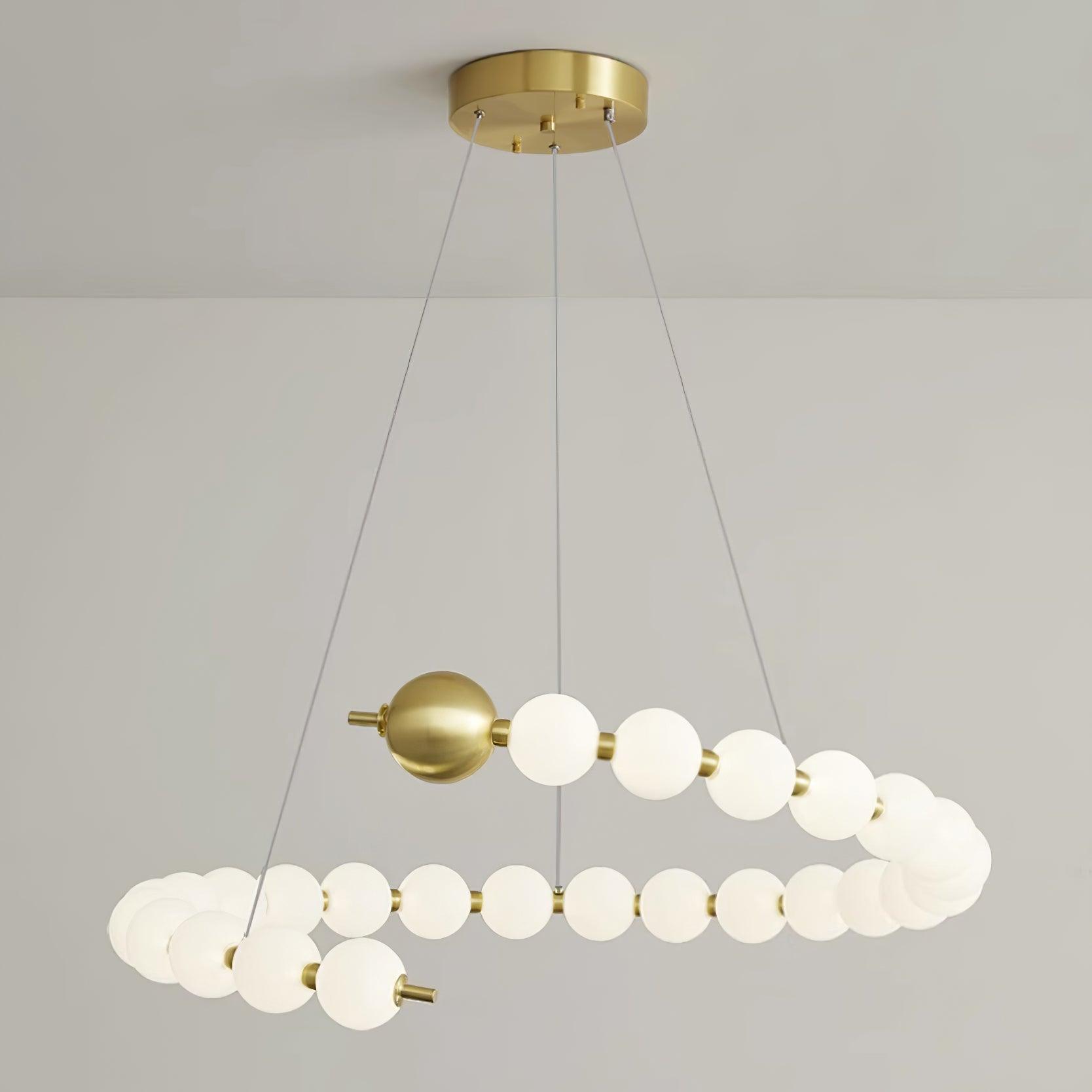 Kronleuchter Messing Ring Kugeln Modern Minimalistisch-Letslighting