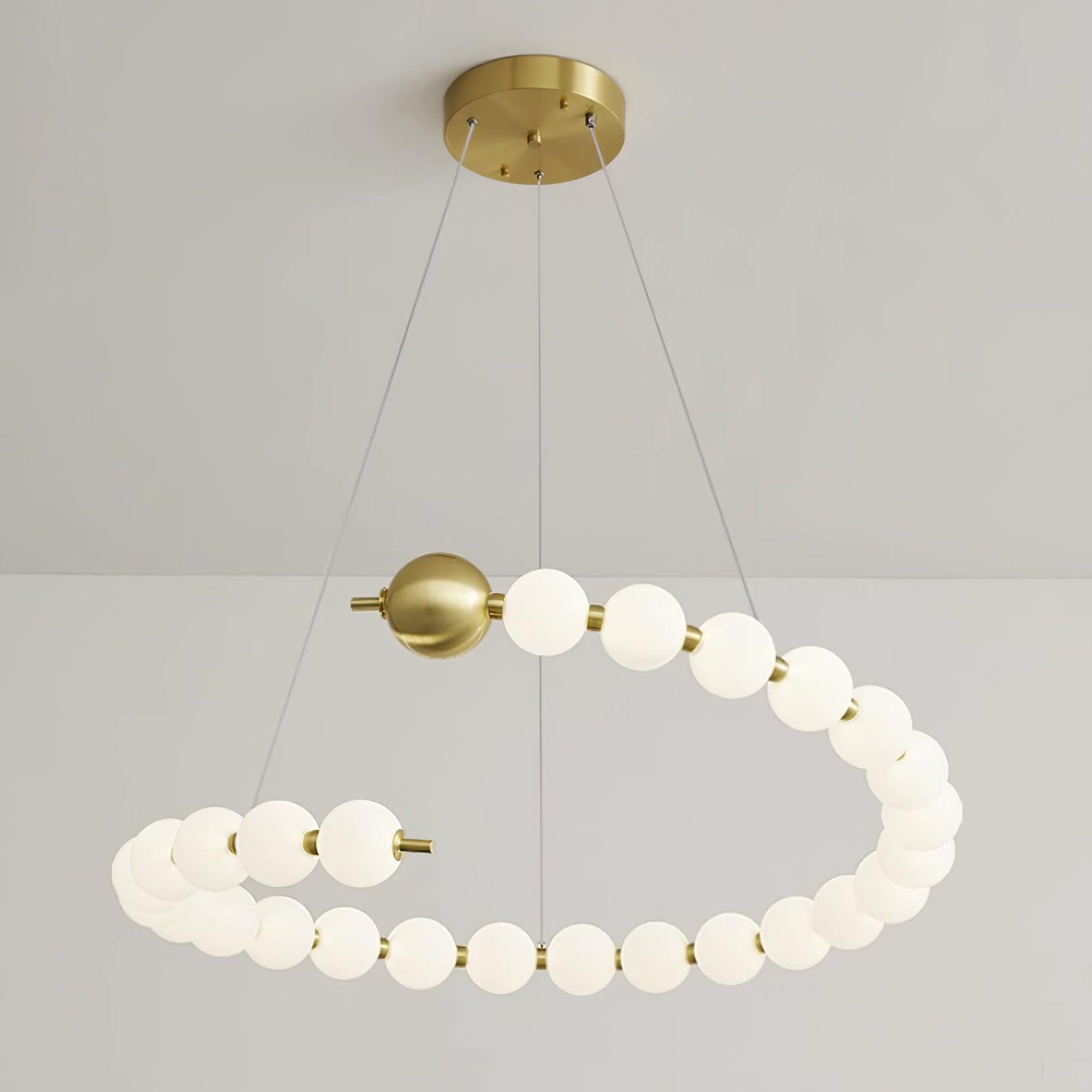 Kronleuchter Messing Ring Kugeln Modern Minimalistisch-Letslighting