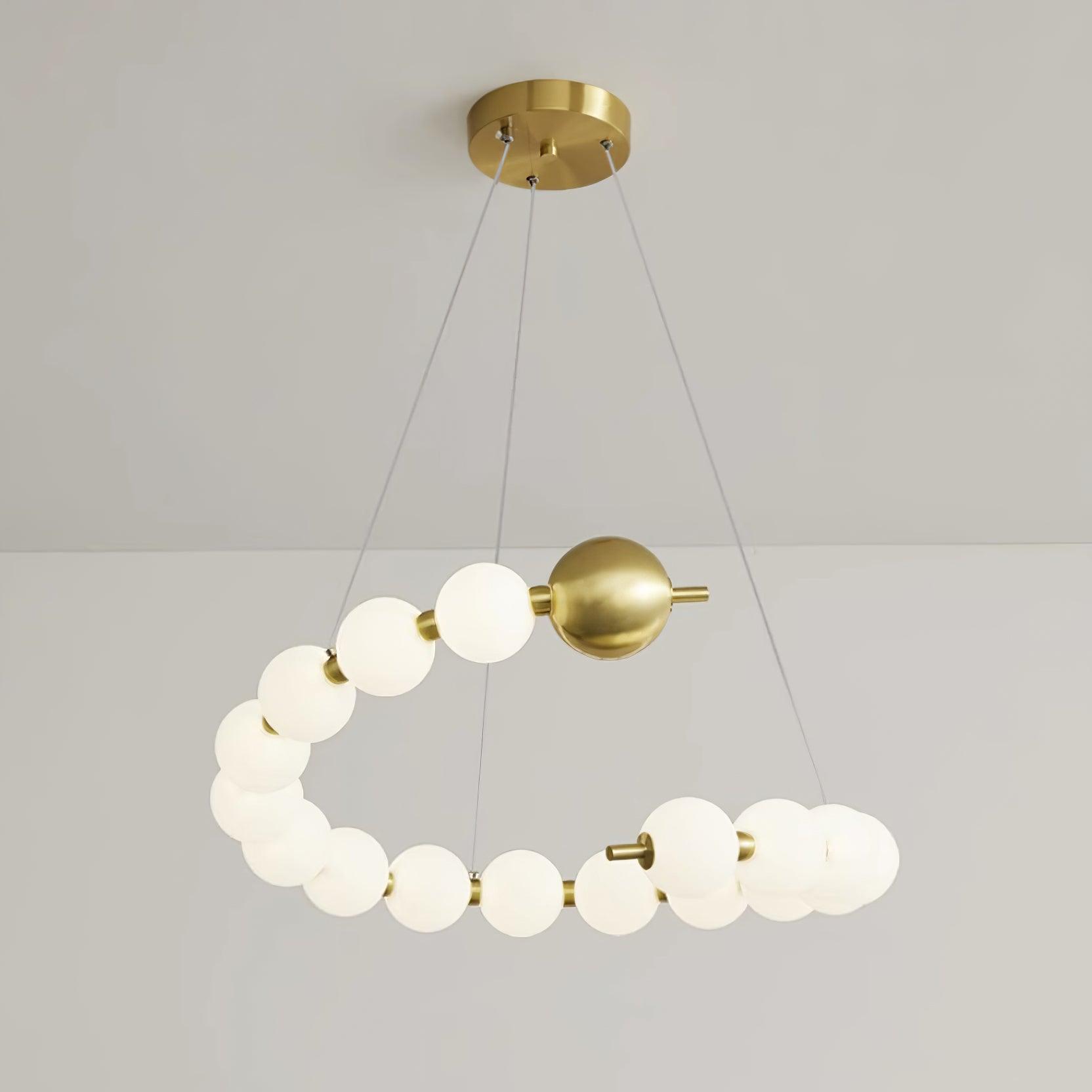 Kronleuchter Messing Ring Kugeln Modern Minimalistisch-Letslighting