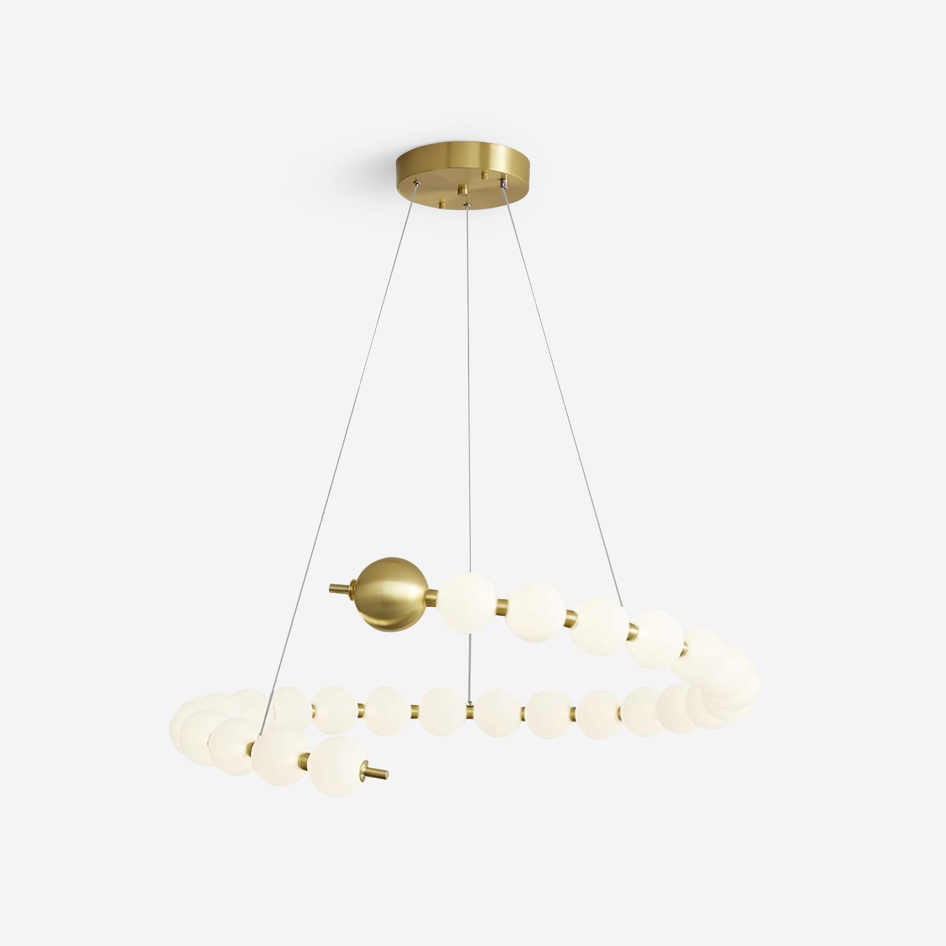 Kronleuchter Messing Ring Kugeln Modern Minimalistisch-Letslighting