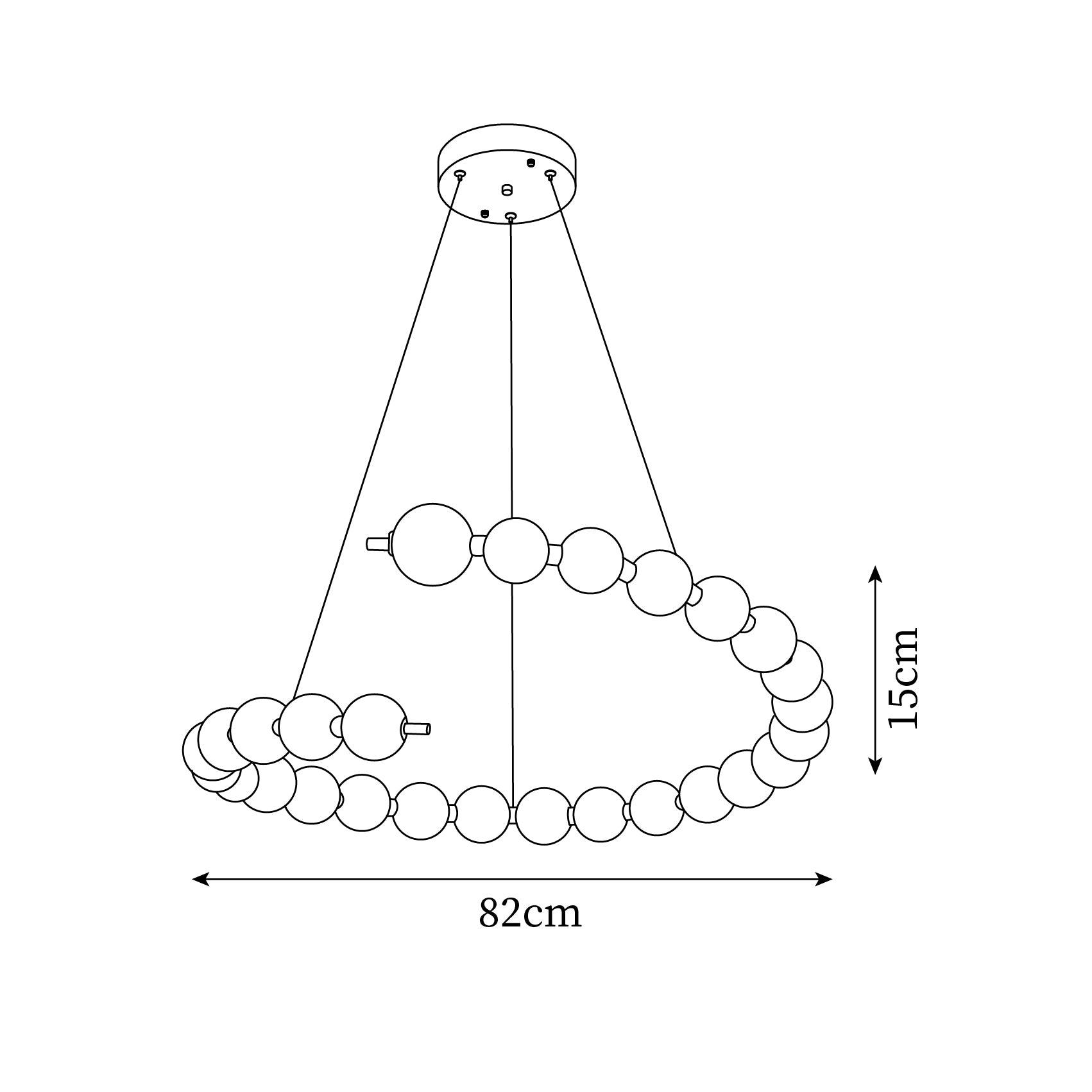 Kronleuchter Messing Ring Kugeln Modern Minimalistisch-Letslighting