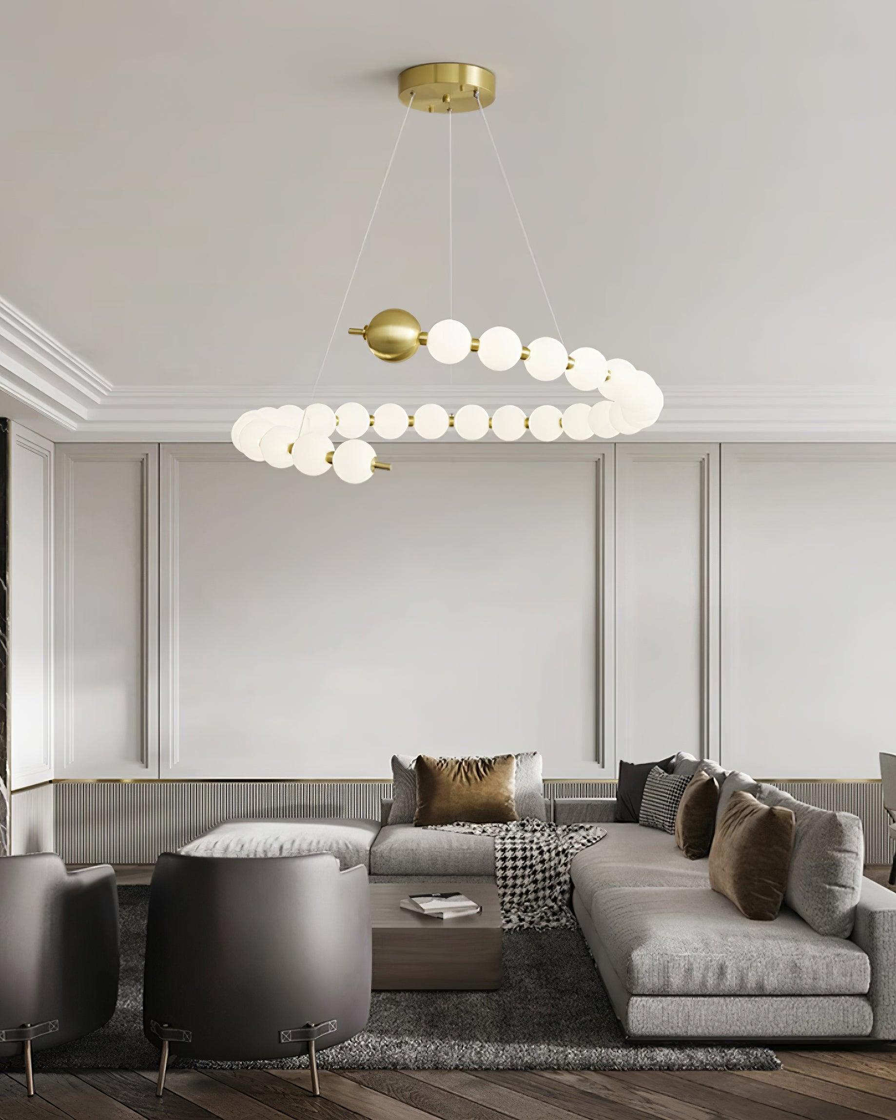 Kronleuchter Messing Ring Kugeln Modern Minimalistisch-Letslighting