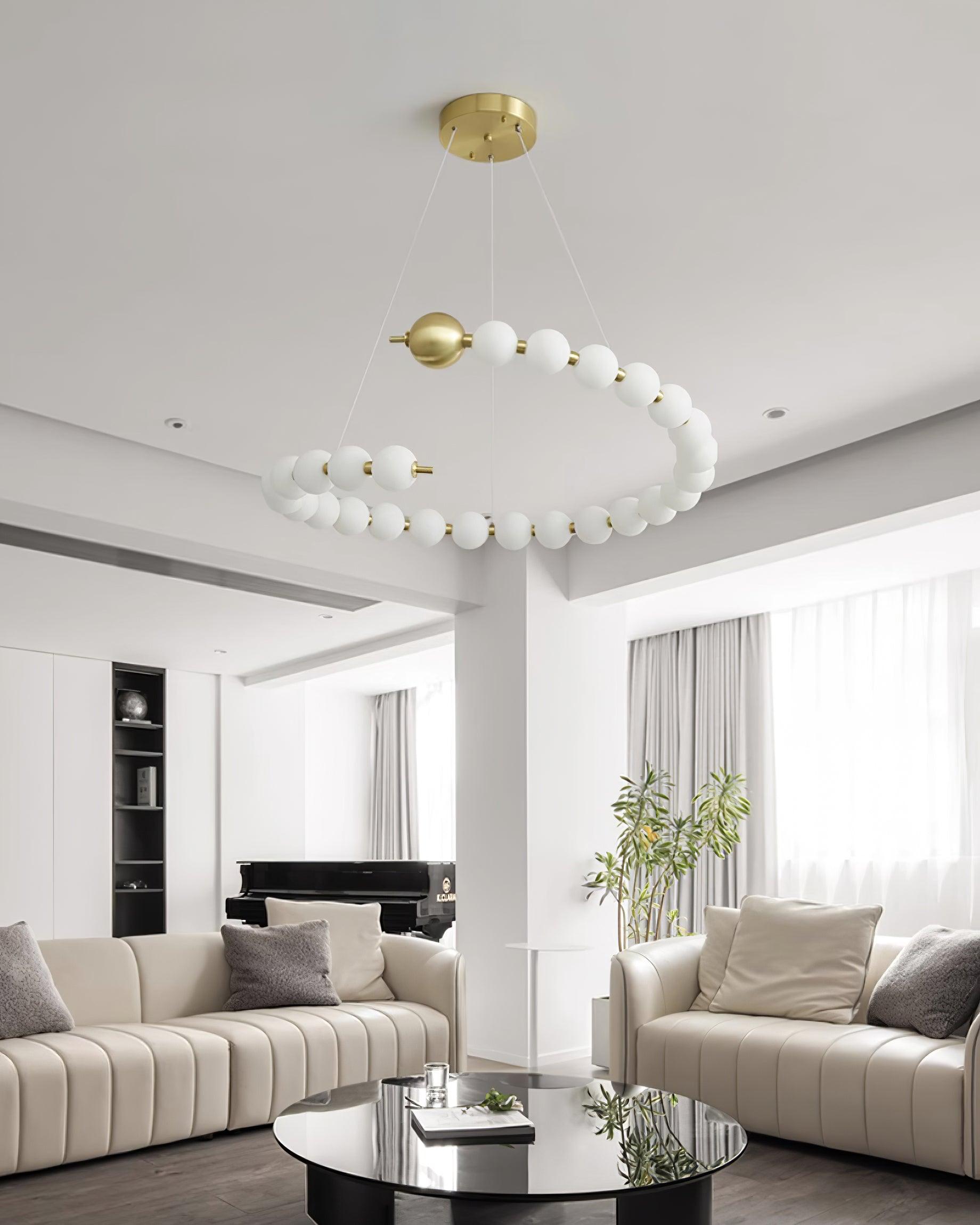 Kronleuchter Messing Ring Kugeln Modern Minimalistisch-Letslighting