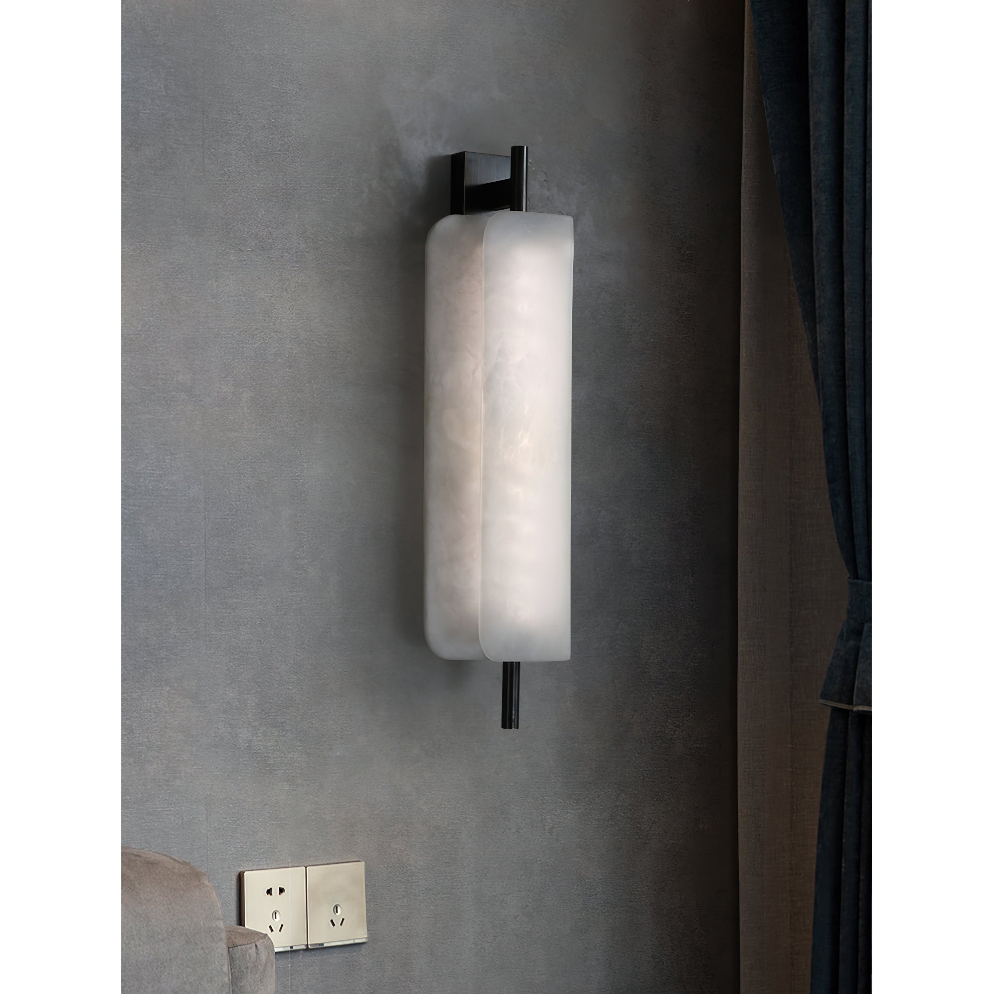 Cenore Modern Minimalist White Alabaster Wall Lamp - Letslighting