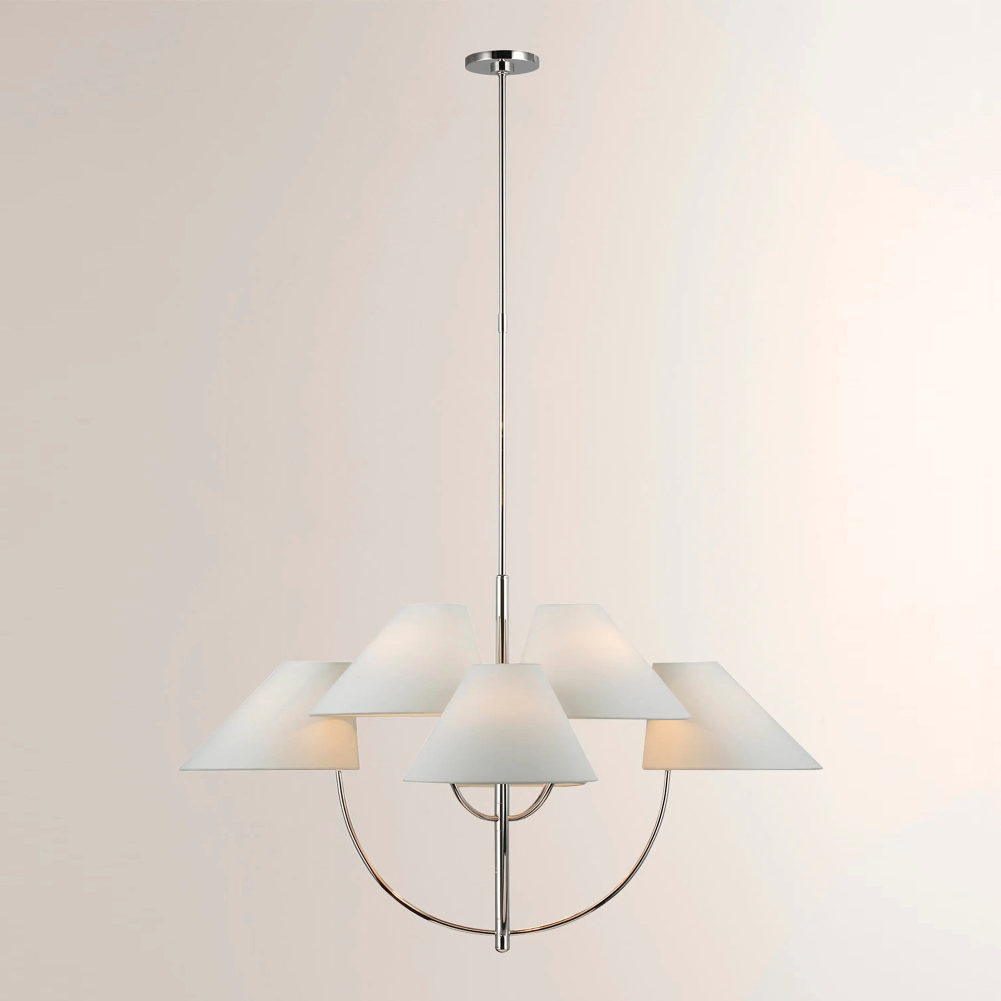Armira Vintage Industrieller Messing Stoff-Kronleuchter-Letslighting