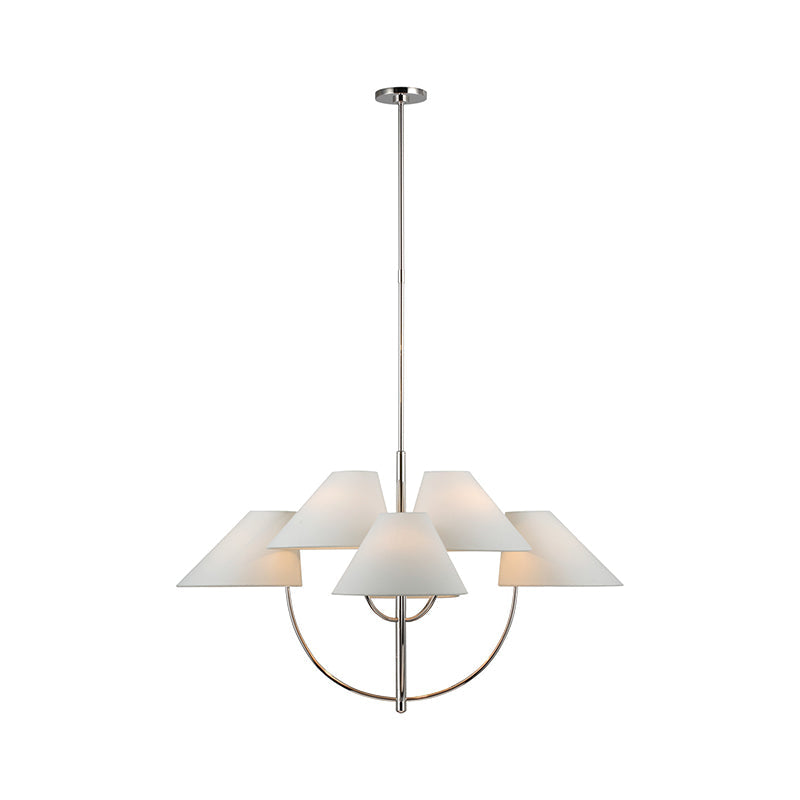 Armira Vintage Industrieller Messing Stoff-Kronleuchter-Letslighting