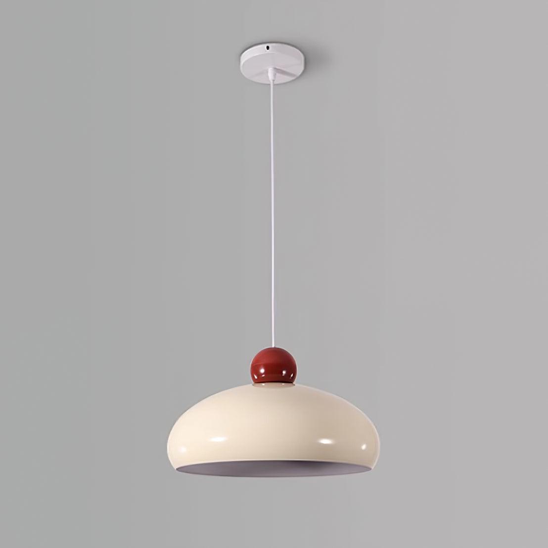 Pendelleuchte Kuppelschirm Metall Rot Retro-Letslighting