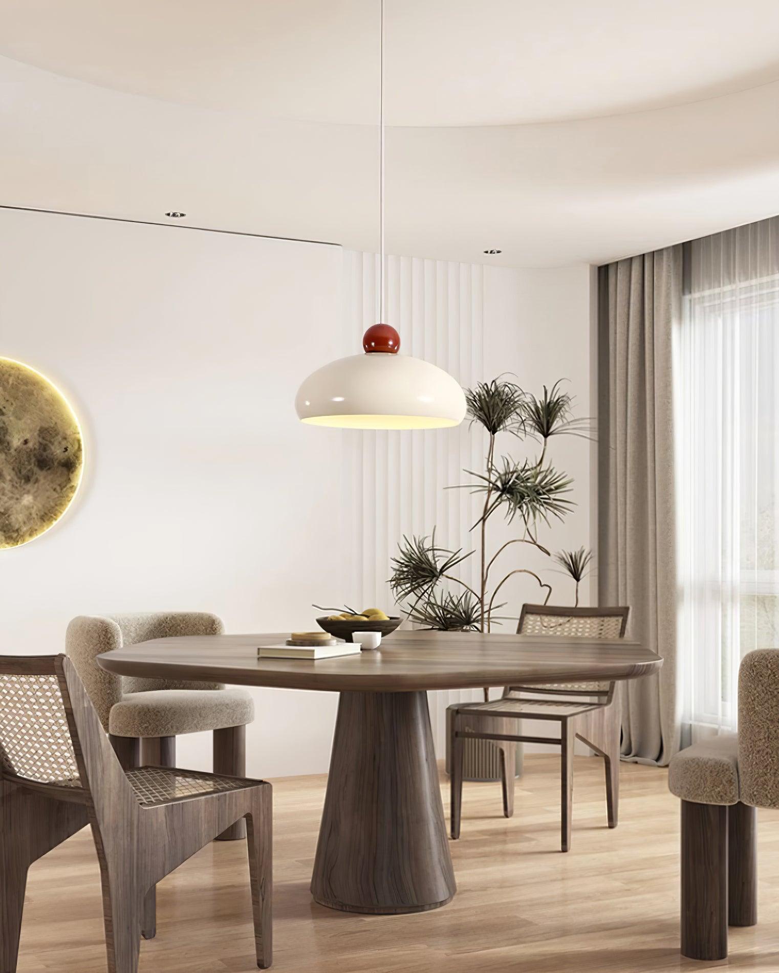 Pendelleuchte Kuppelschirm Metall Rot Retro-Letslighting